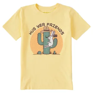 Kids Hug Yer Friends Cactus Short Sleeve Crusher Tee Life is Good