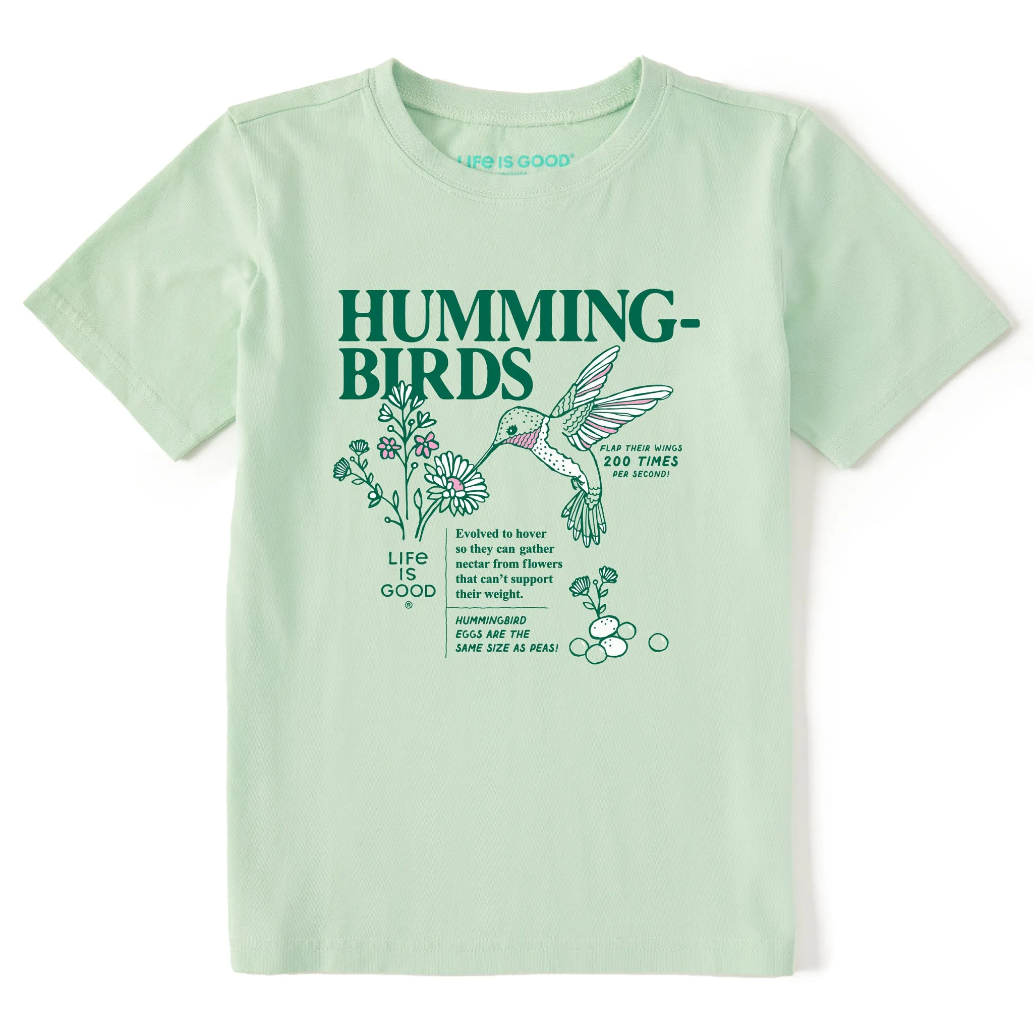 Kids Hummingbird Facts Short Sleeve Crusher Tee Life is Good