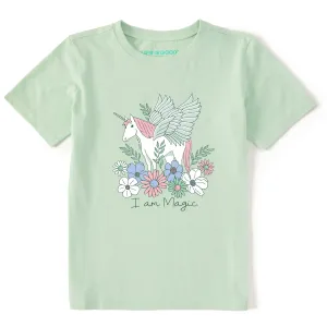 Kids I am Magic Unicorn Pegasus Short Sleeve Crusher Tee Life is Good