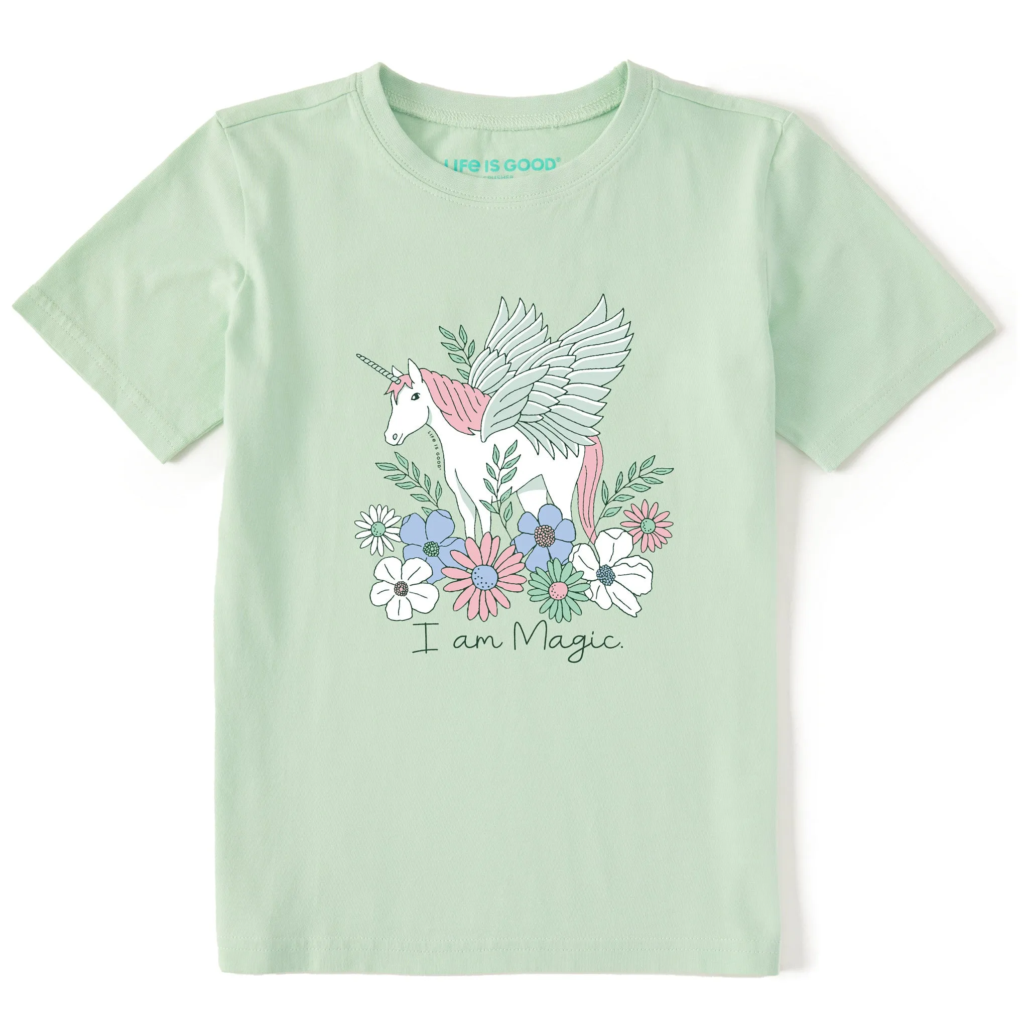 Kids I am Magic Unicorn Pegasus Short Sleeve Crusher Tee Life is Good