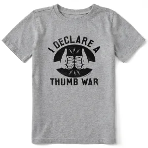 Kids I Declare a Thumb War Short Sleeve Crusher Tee Life is Good