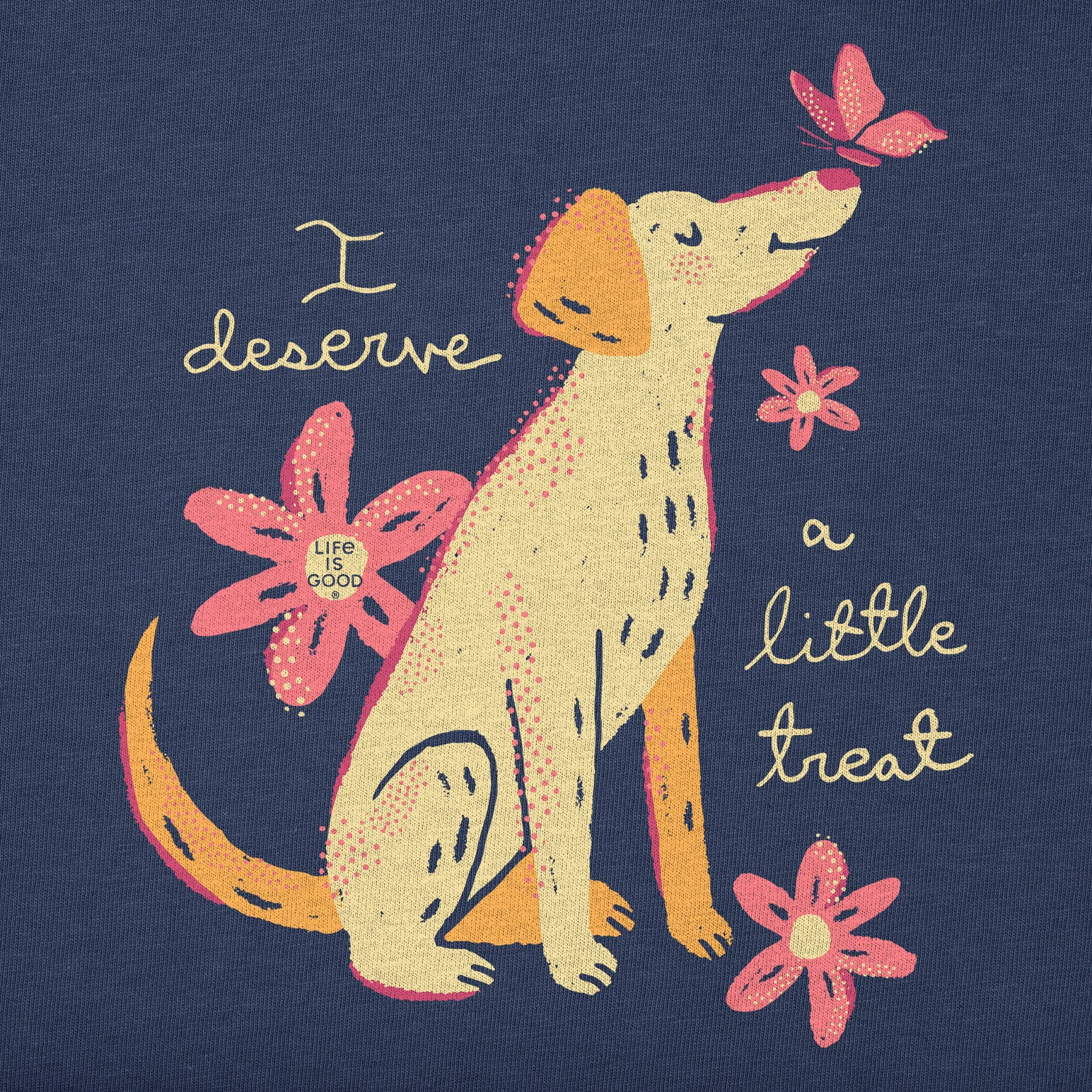Kids I Deserve a Little Dog Treat Short Sleeve Crusher Tee Life is Good