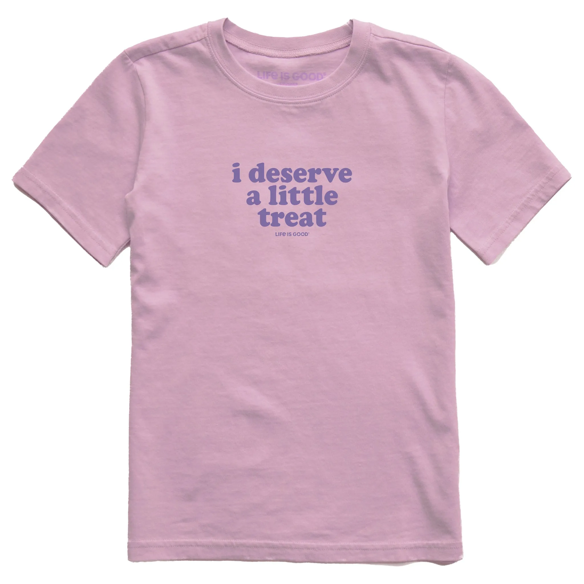 Kids I Deserve A Little Treat Short Sleeve Crusher Tee Life is Good