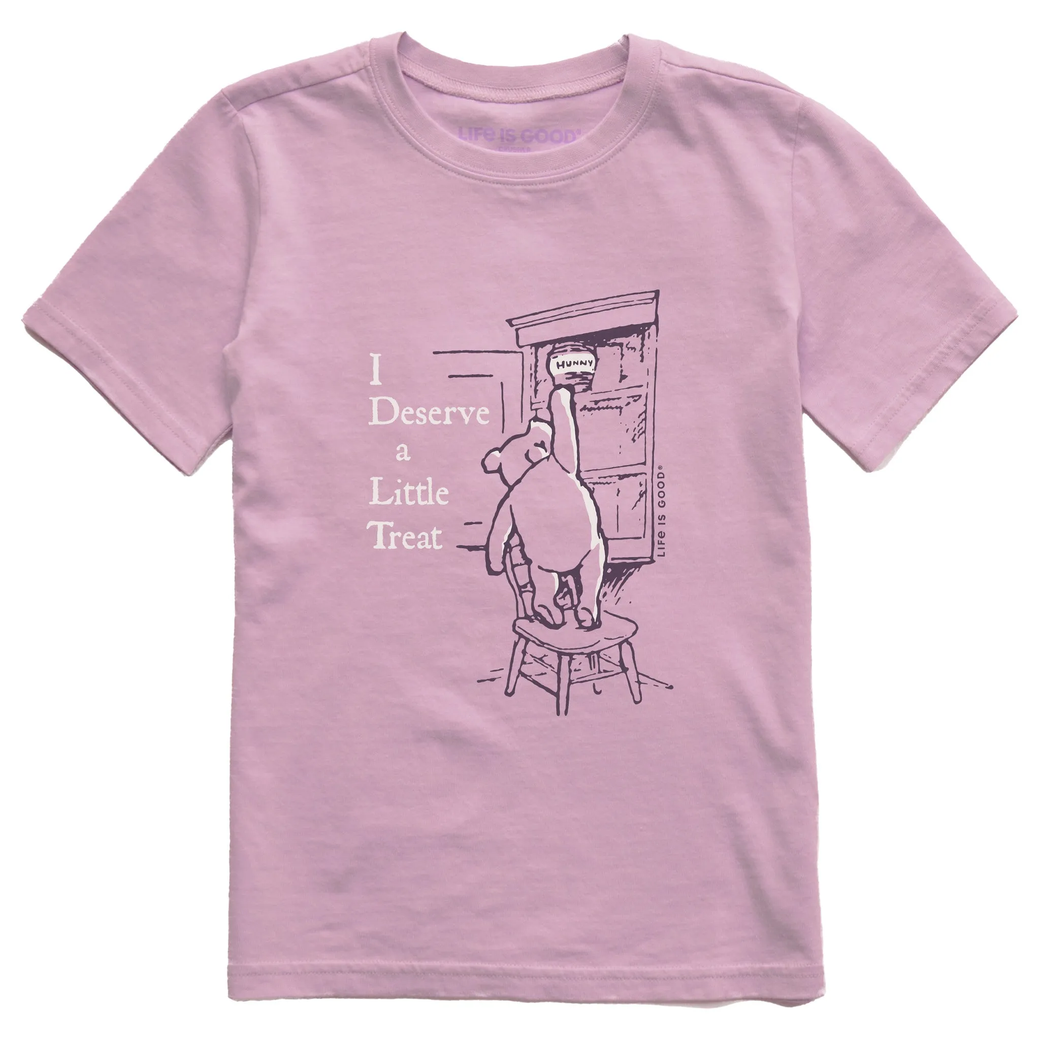 Kids I Deserve a Little Treat Winnie Short Sleeve Crusher Tee Life is Good