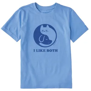 Kids I Like Both Cats and Dogs Short Sleeve Crusher Tee Life is Good