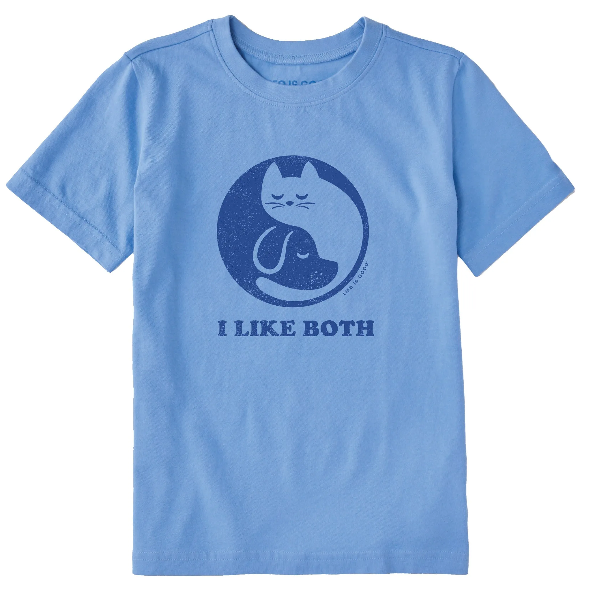 Kids I Like Both Cats and Dogs Short Sleeve Crusher Tee Life is Good