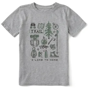Kids I Like to Hike Short Sleeve Crusher Tee Life is Good