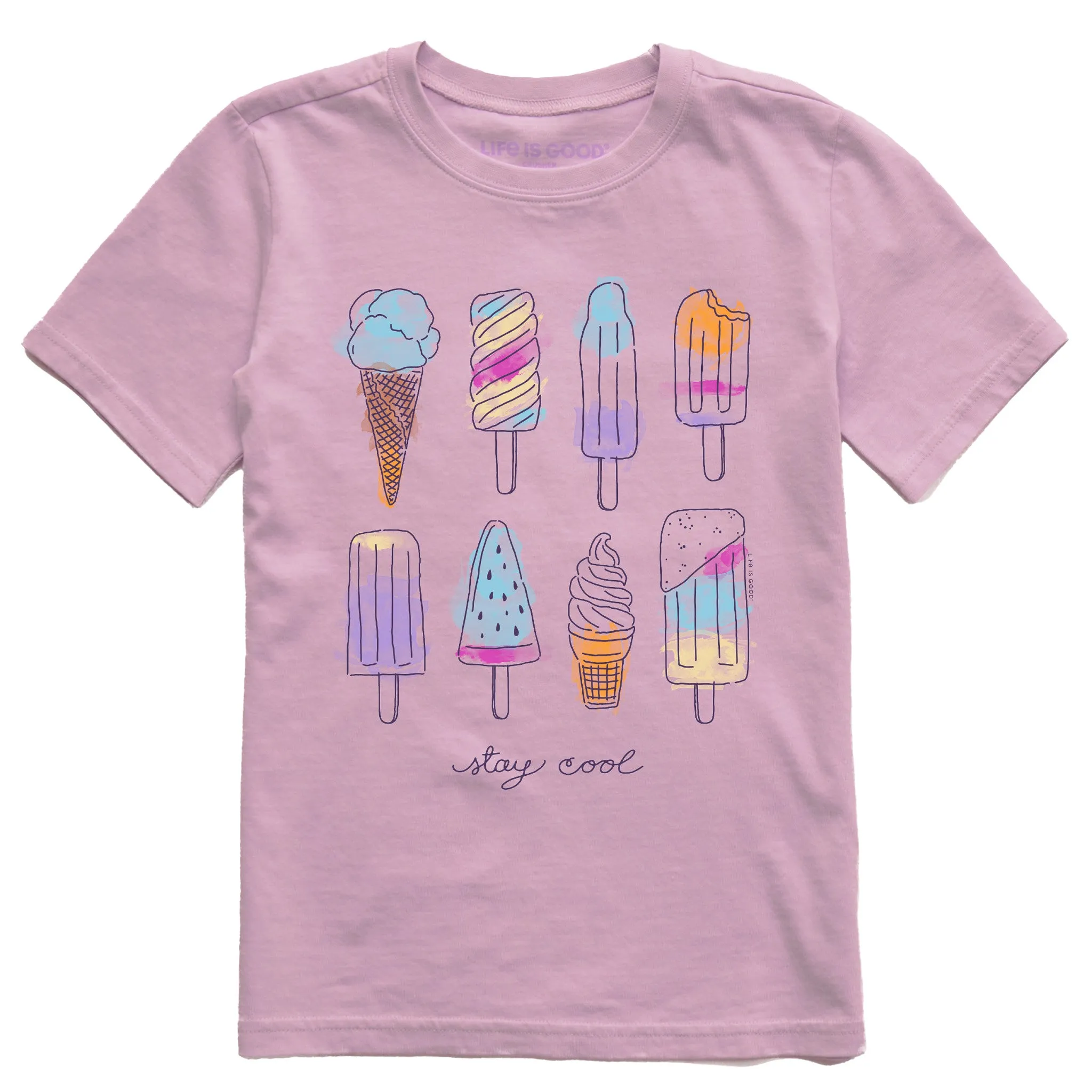 Kids Ice Cream & Popsicles Short Sleeve Crusher Tee Life is Good