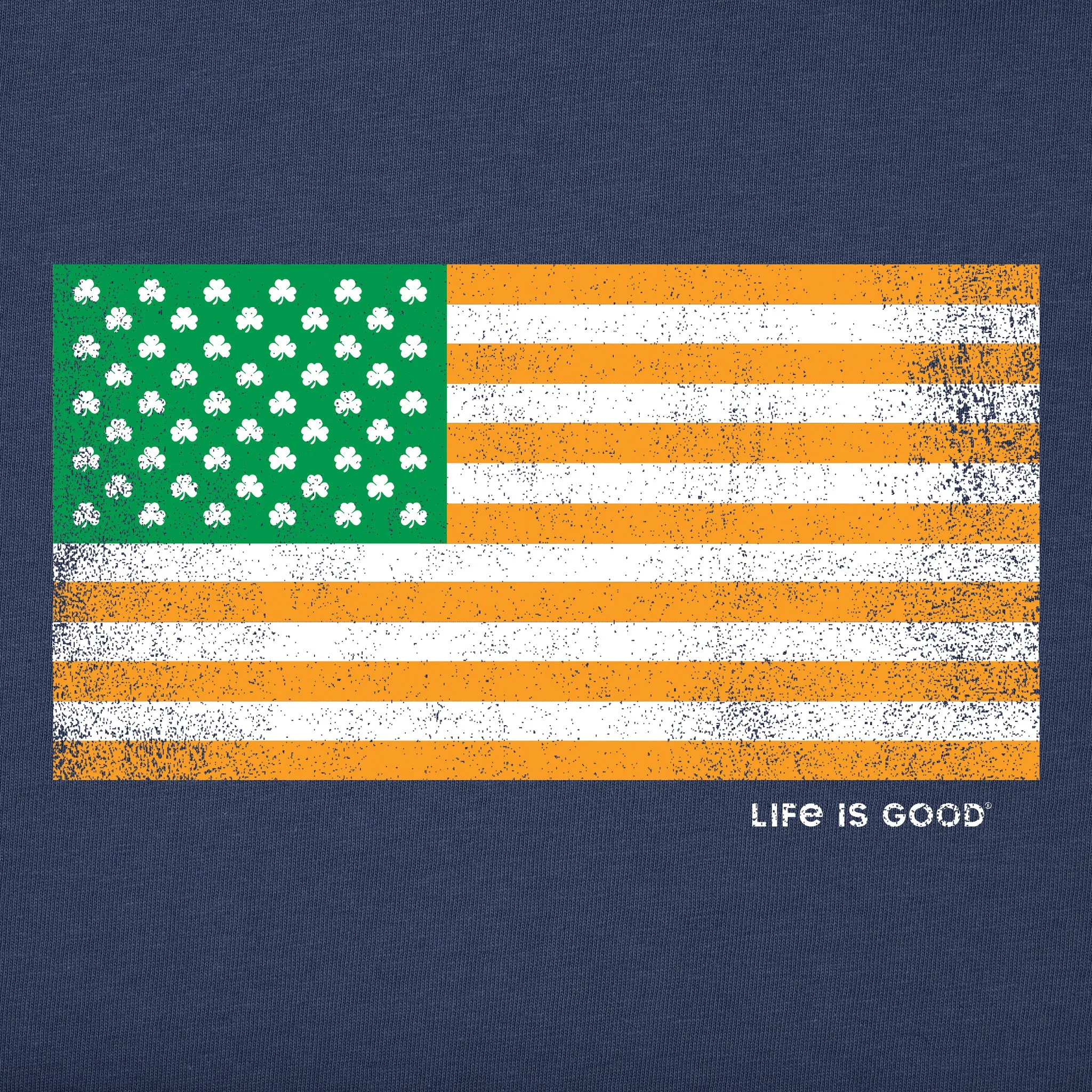 Kids Irish American Flag Short Sleeve Crusher Tee Life is Good