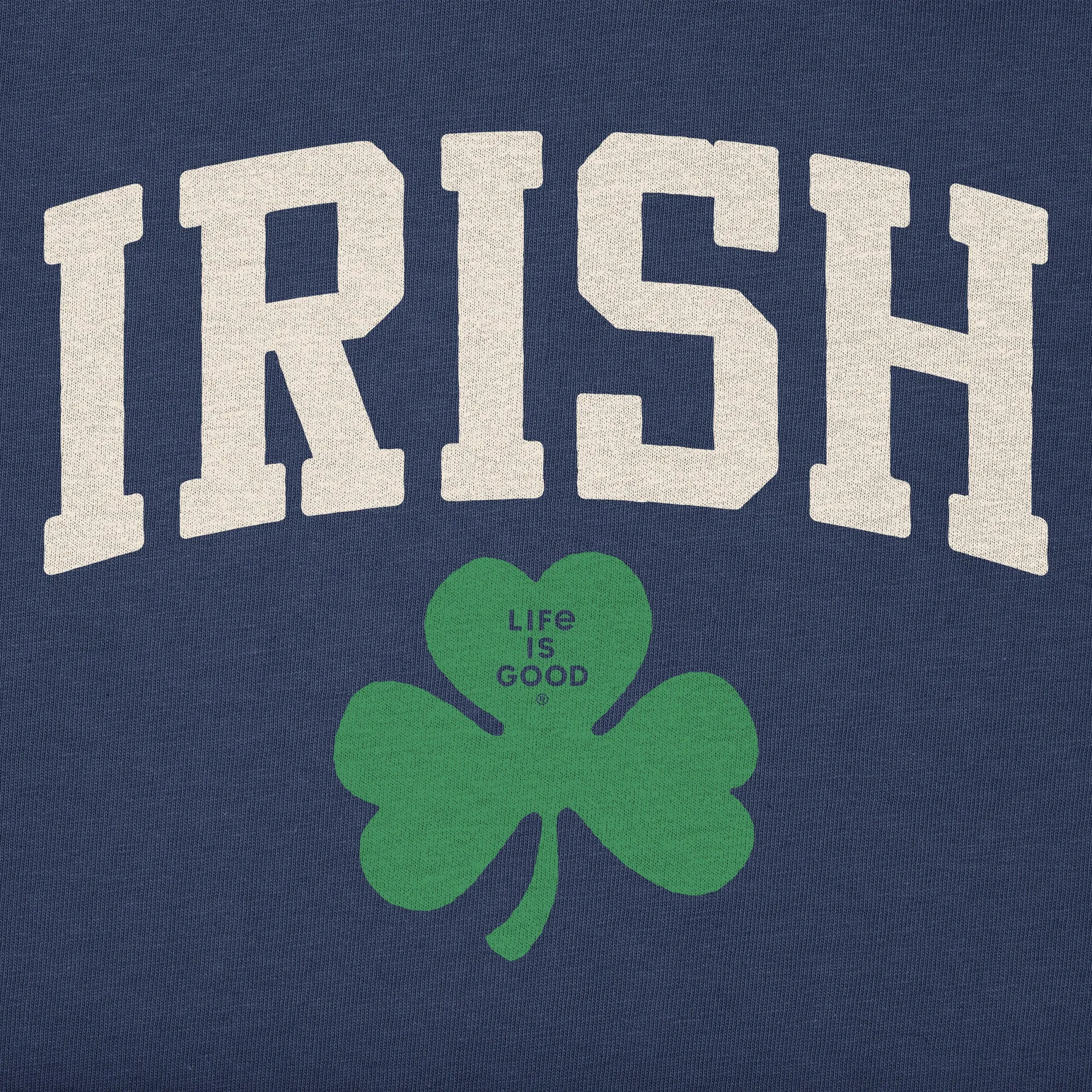 Kids Irish Clover Short Sleeve Crusher Tee Life is Good