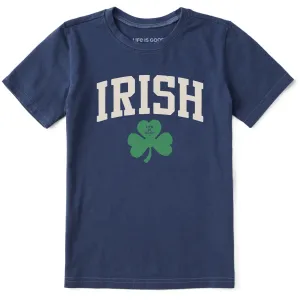 Kids Irish Clover Short Sleeve Crusher Tee Life is Good