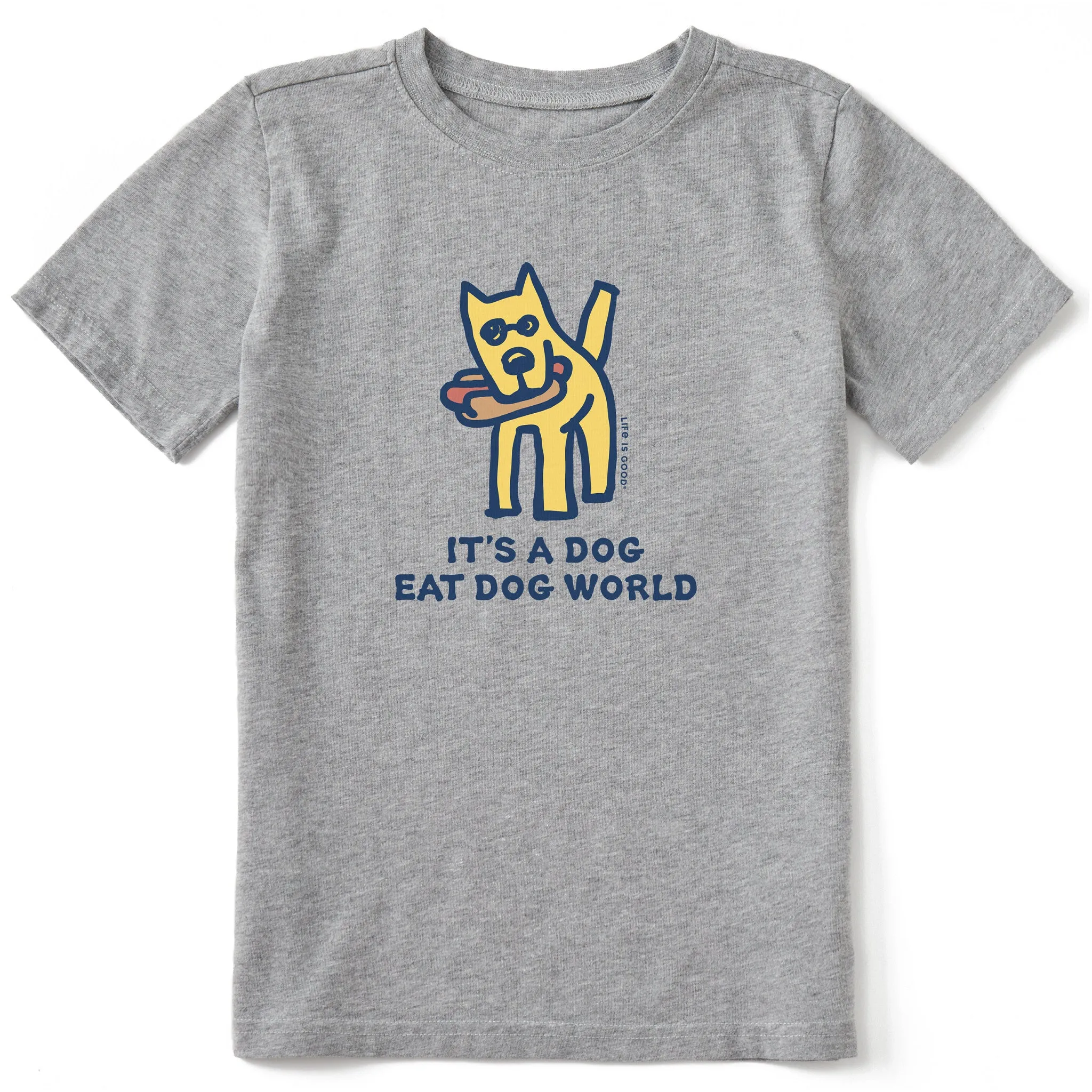 Kids It's a Dog Eat Dog World Short Sleeve Crusher Tee Life is Good