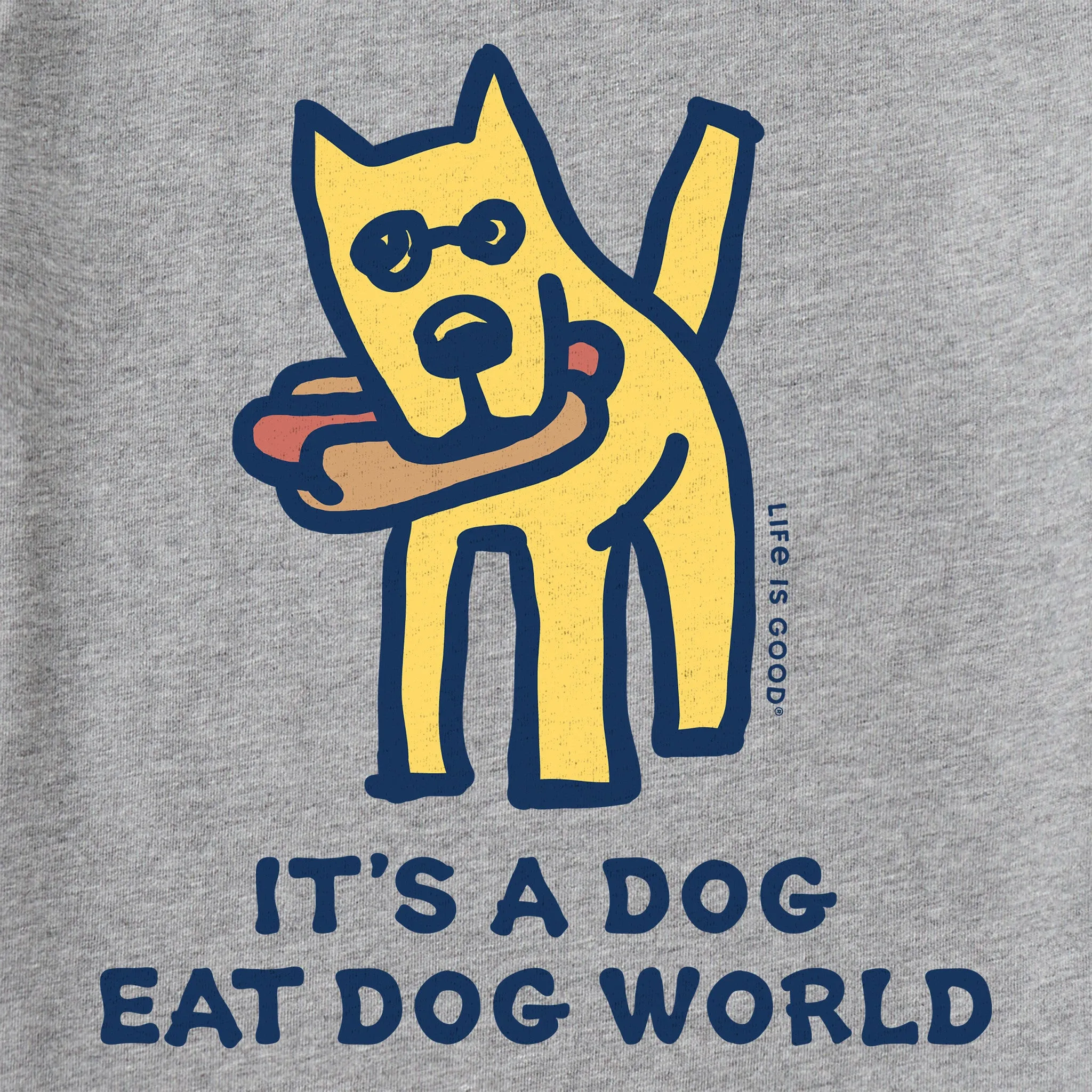 Kids It's a Dog Eat Dog World Short Sleeve Crusher Tee Life is Good