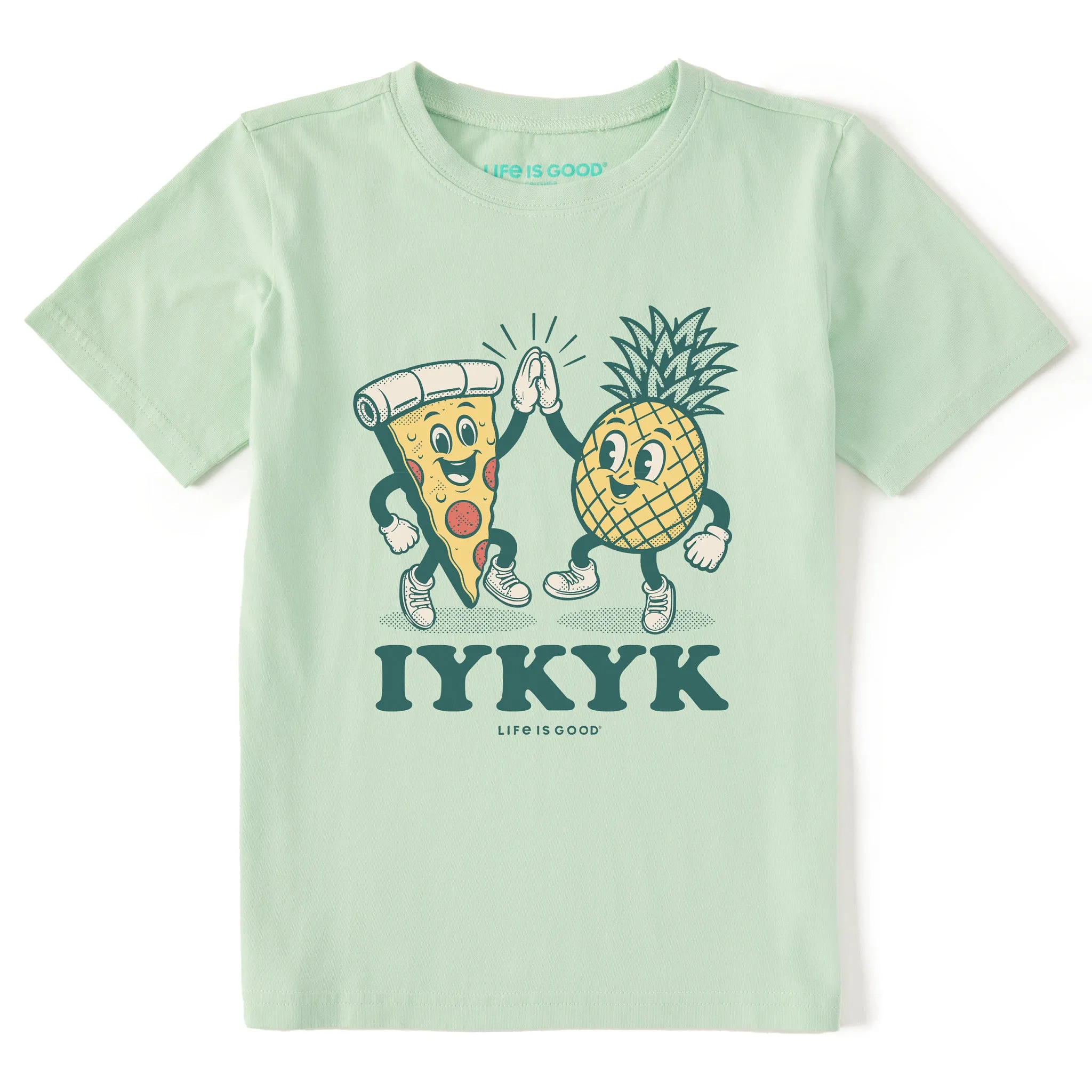 Kids IYKYK Hawaiian Pizza Short Sleeve Crusher Tee Life is Good