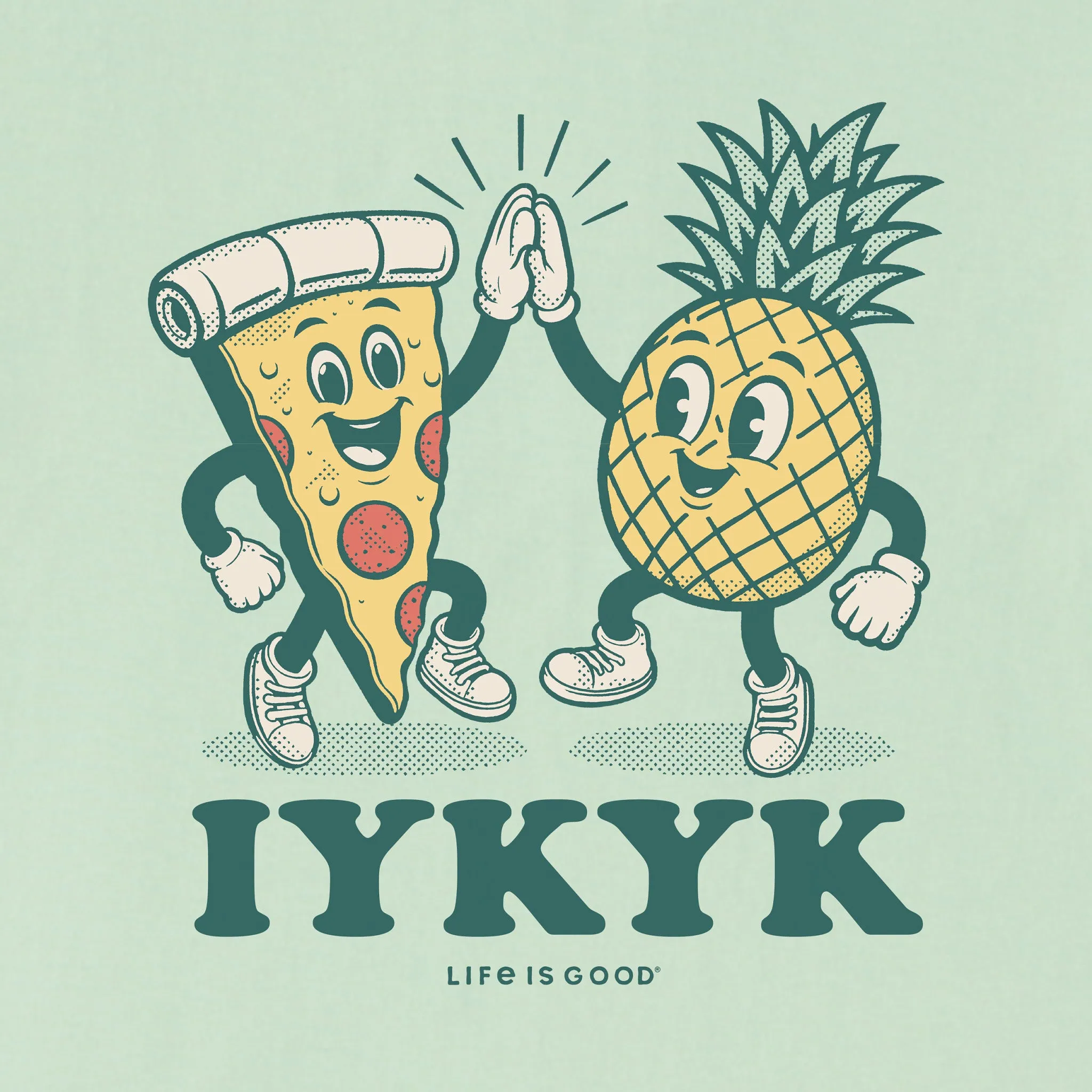 Kids IYKYK Hawaiian Pizza Short Sleeve Crusher Tee Life is Good