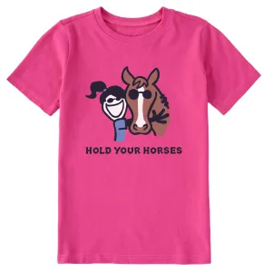 Kids Jackie Hold Your Horses Short Sleeve Crusher Tee Life is Good