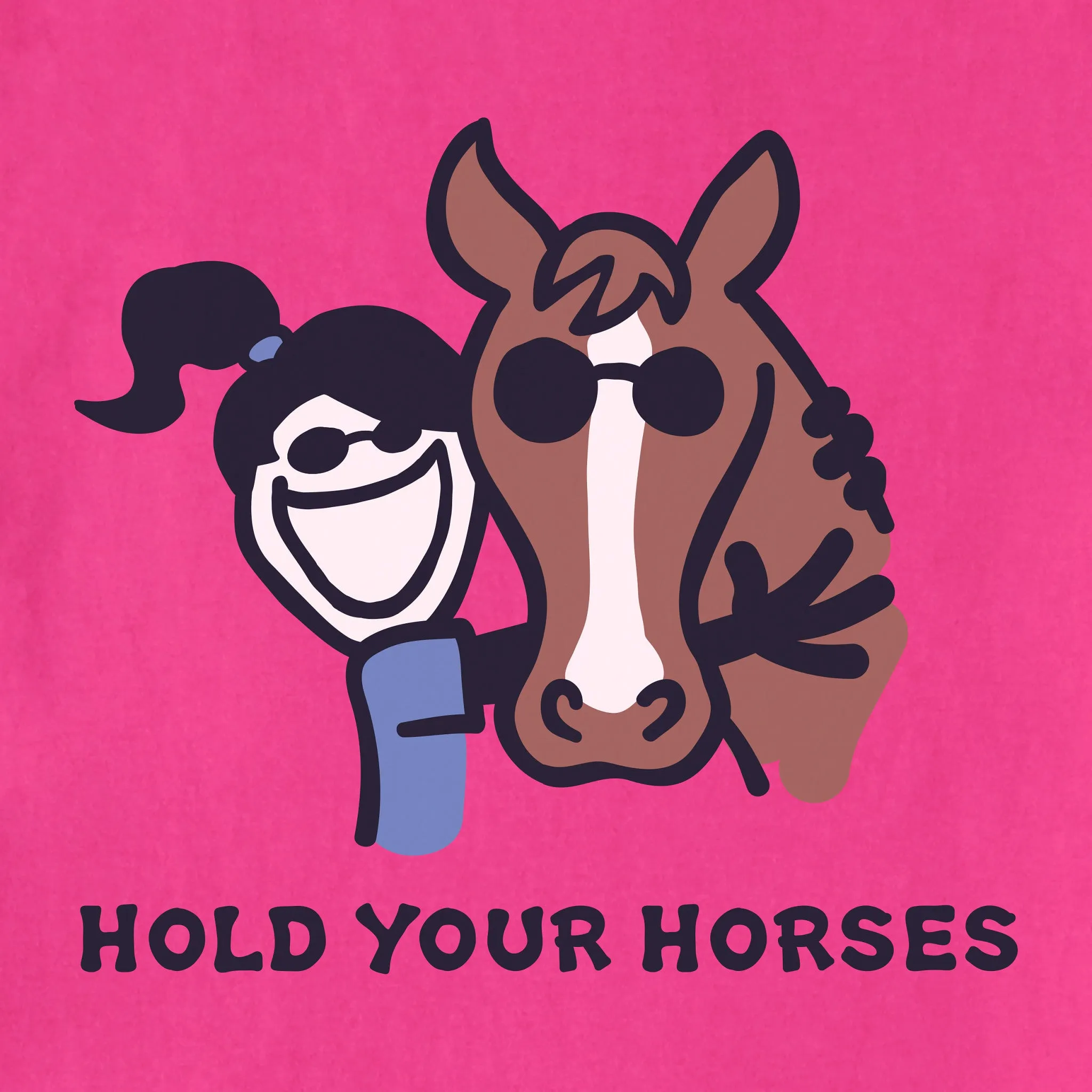 Kids Jackie Hold Your Horses Short Sleeve Crusher Tee Life is Good