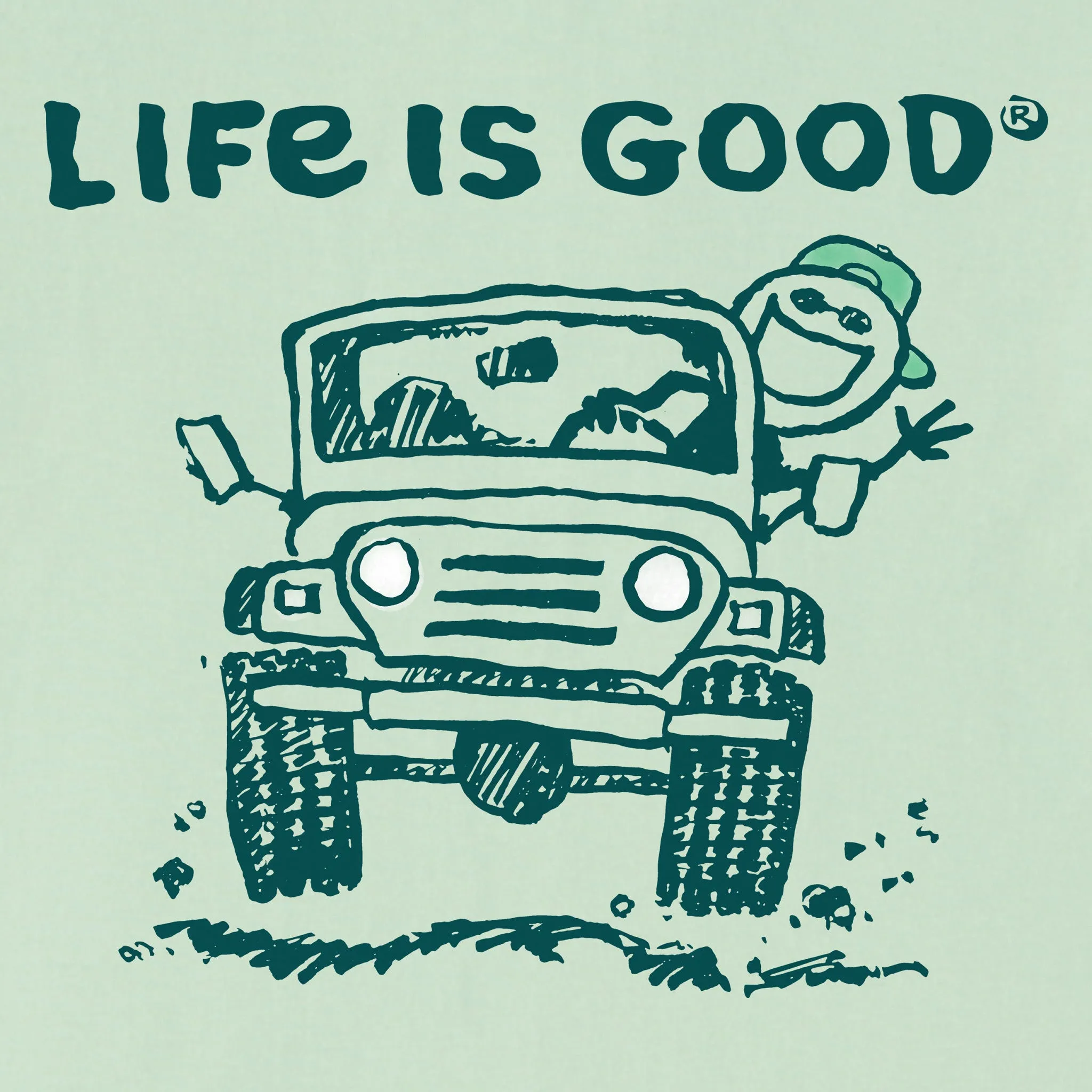 Kids Jake 4x4 Short Sleeve Crusher Tee Life is Good