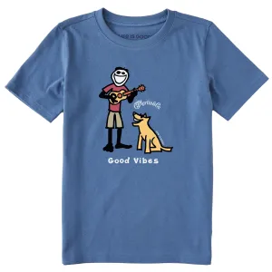Kids Jake & Rocket Martin Guitar Good Vibes Short Sleeve Crusher Tee Life is Good