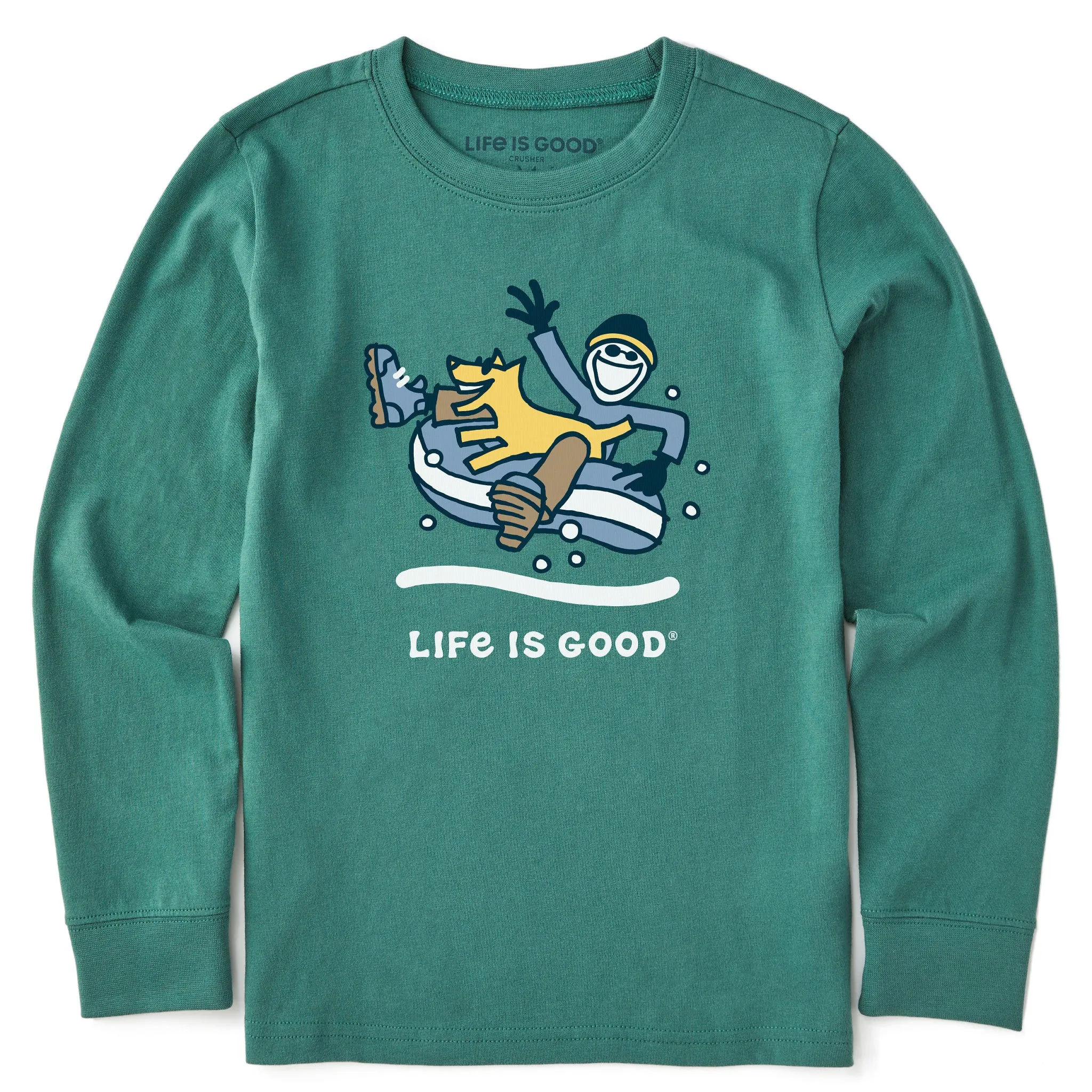 Kids Jake & Rocket Snowtube Long Sleeve Crusher Tee Life is Good