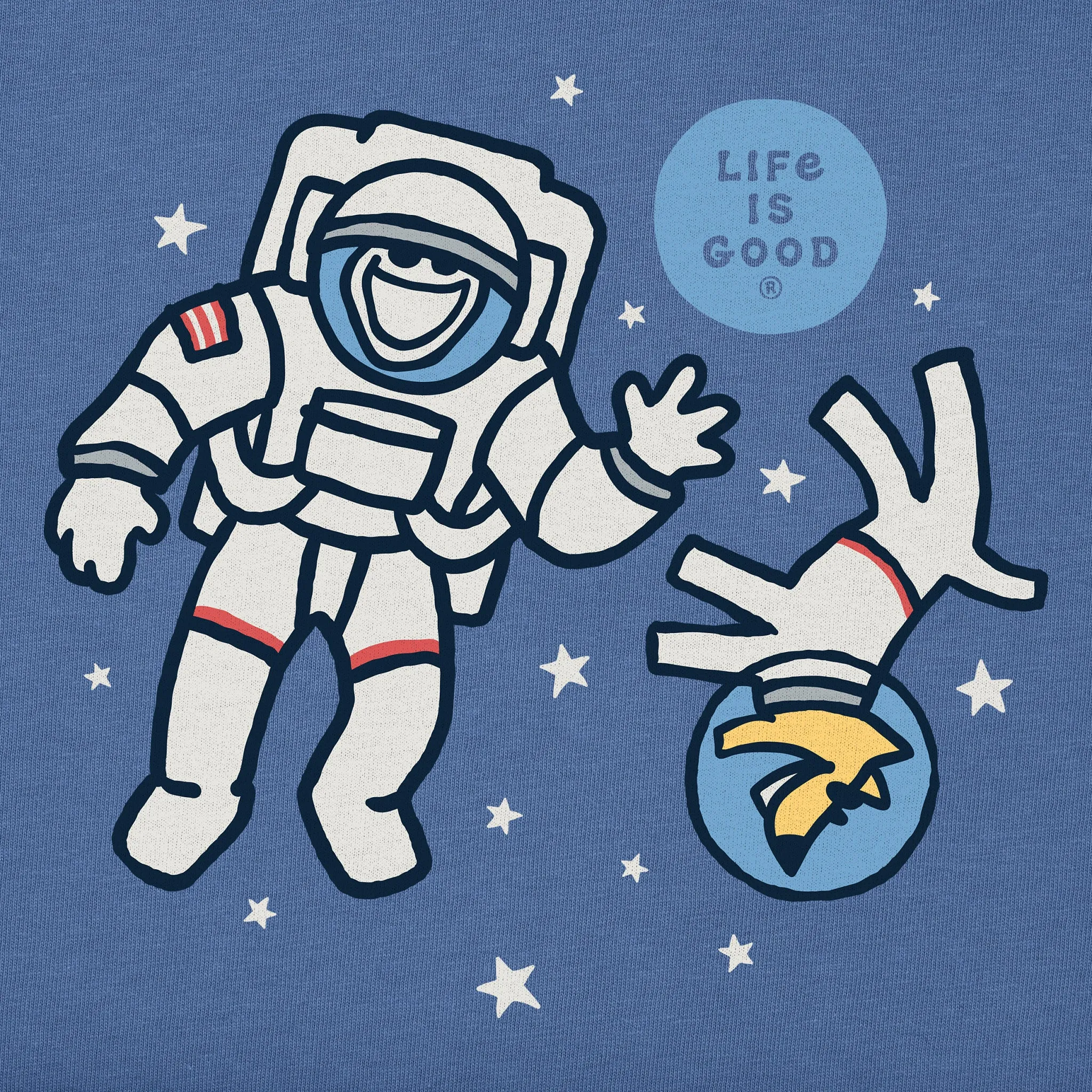 Kids Jake and Rocket in Space Short Sleeve Crusher Tee Life is Good