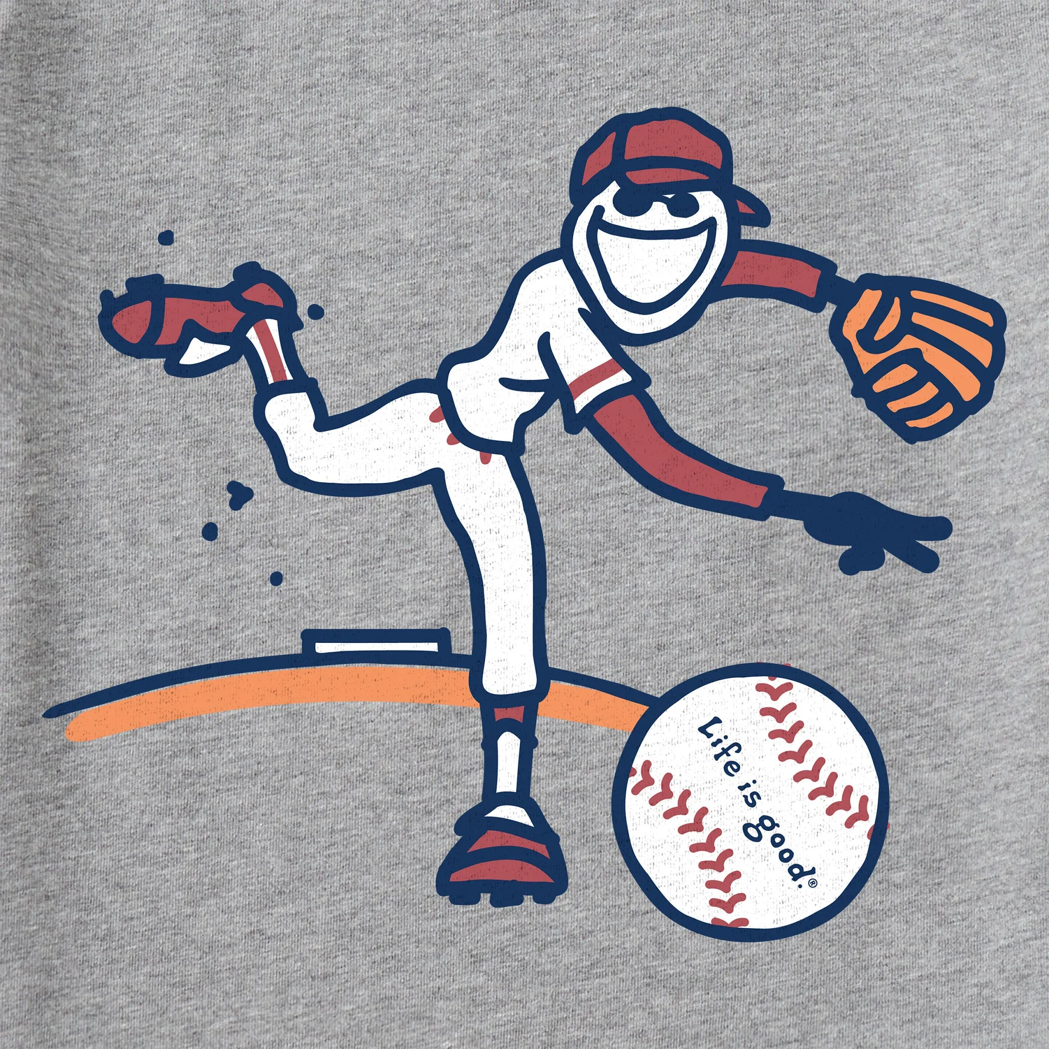 Kids Jake Baseball Short Sleeve Crusher Tee Life is Good