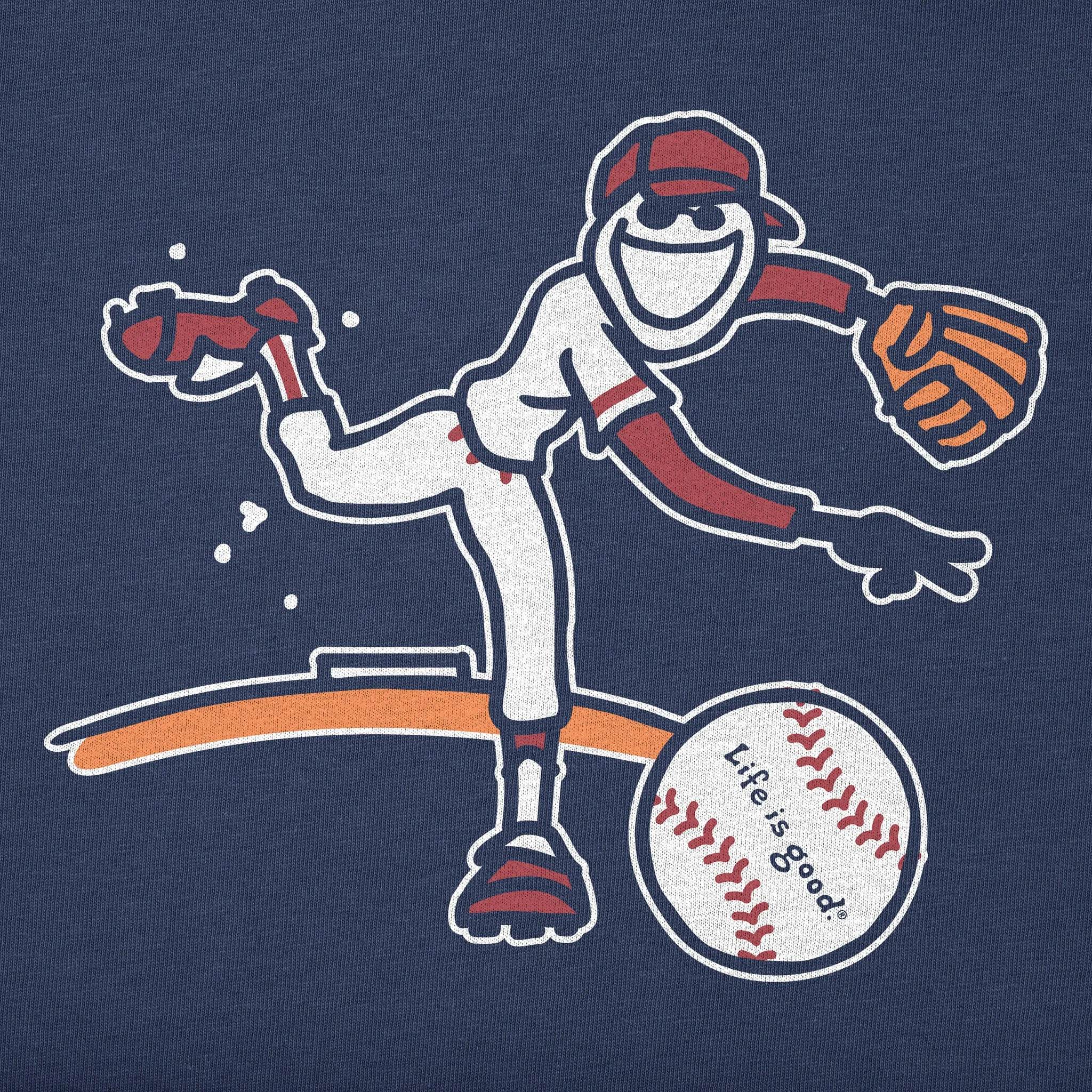 Kids Jake Baseball Short Sleeve Crusher Tee Life is Good