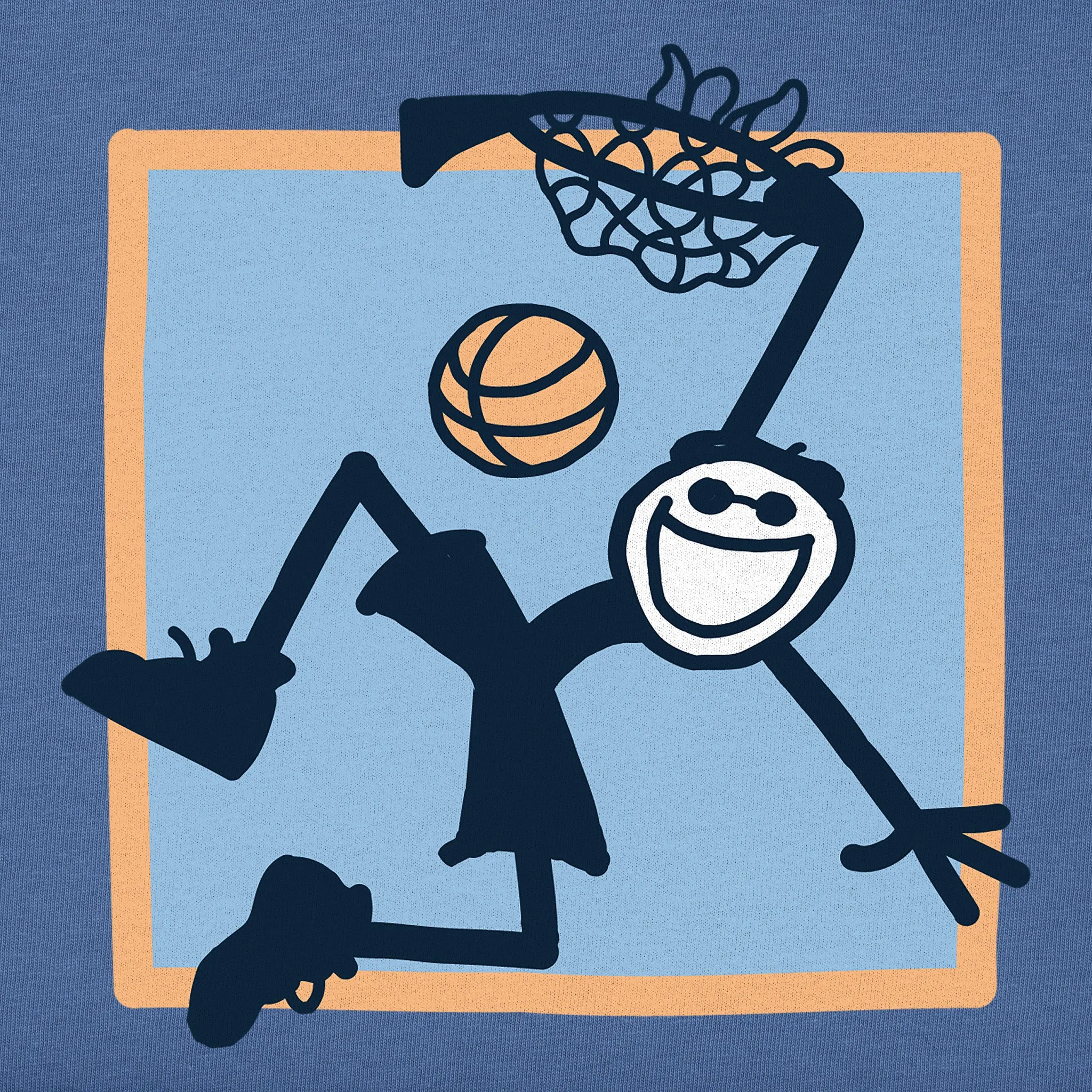 Kids Jake Basketball Square Short Sleeve Crusher Tee Life is Good