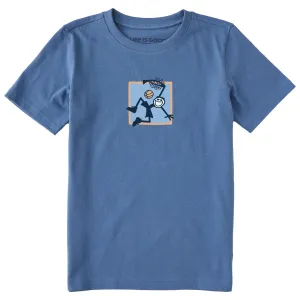 Kids Jake Basketball Square Short Sleeve Crusher Tee Life is Good