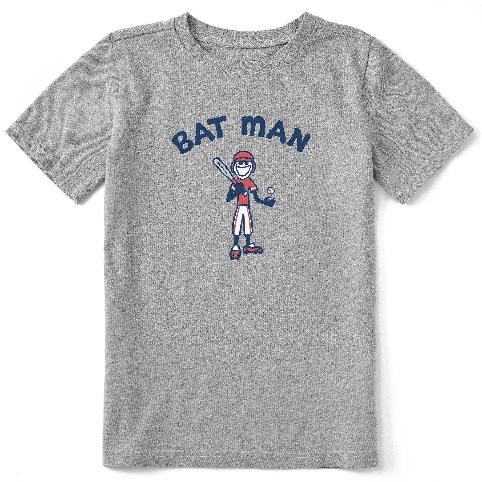 Kids Jake Bat Man Short Sleeve Crusher Tee Life is Good