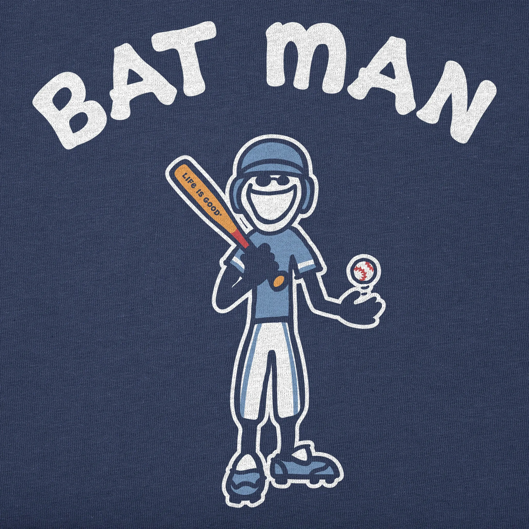 Kids Jake Bat Man Short Sleeve Crusher Tee Life is Good