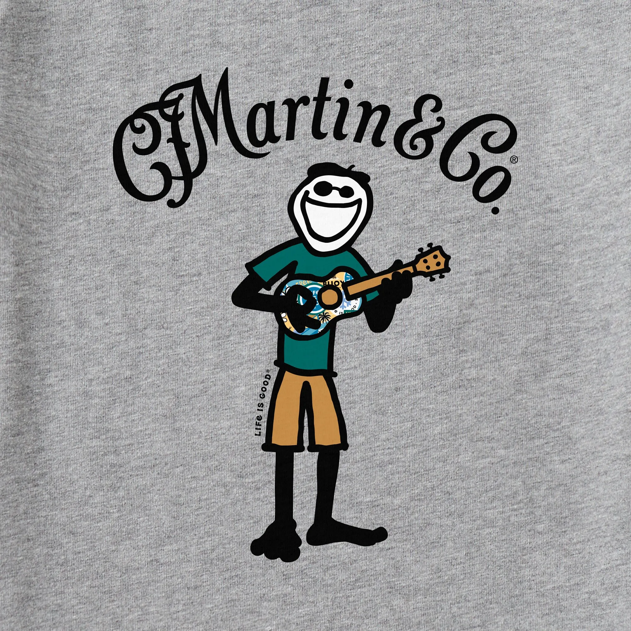 Kids Jake Martin Guitar Short Sleeve Crusher Tee Life is Good