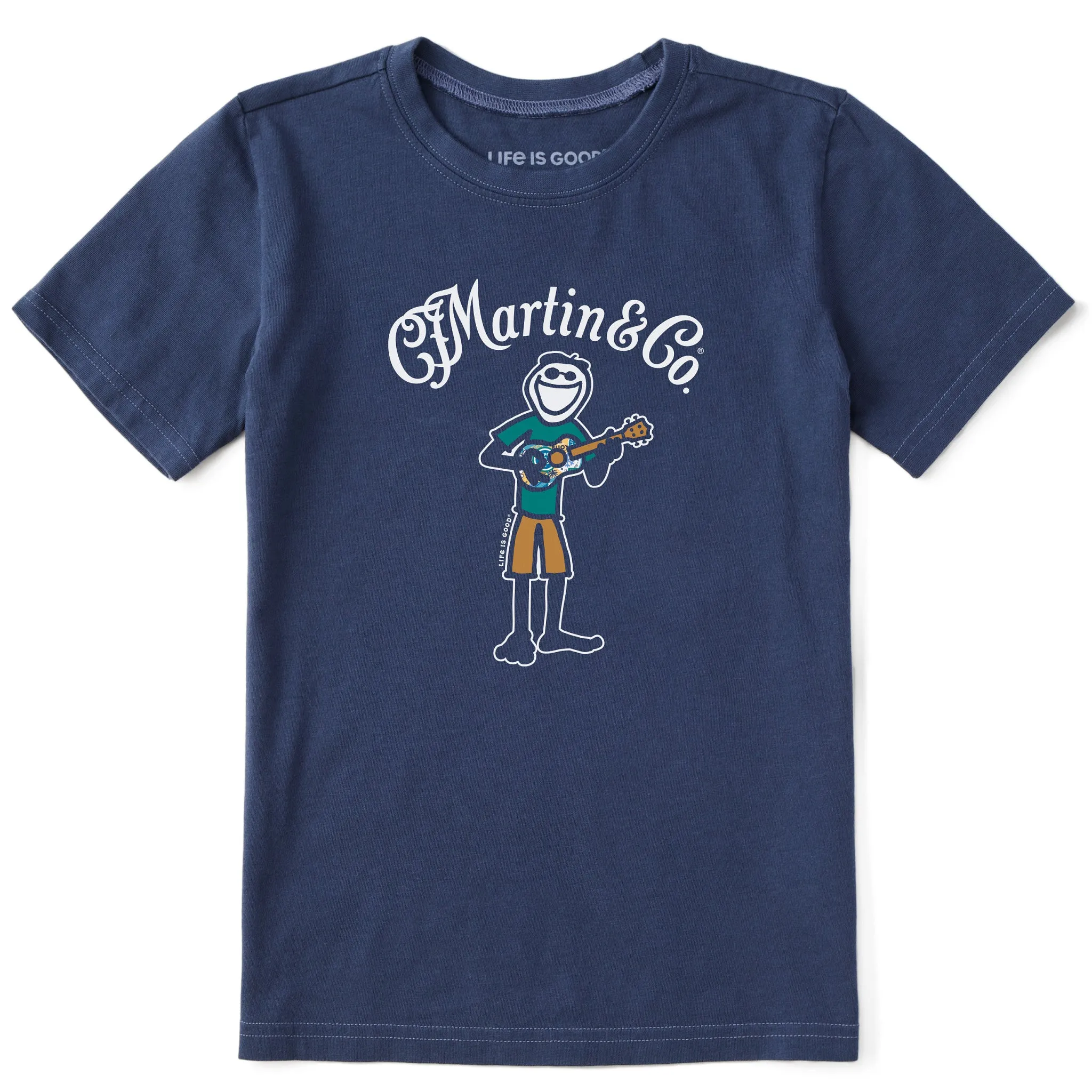 Kids Jake Martin Guitar Short Sleeve Crusher Tee Life is Good