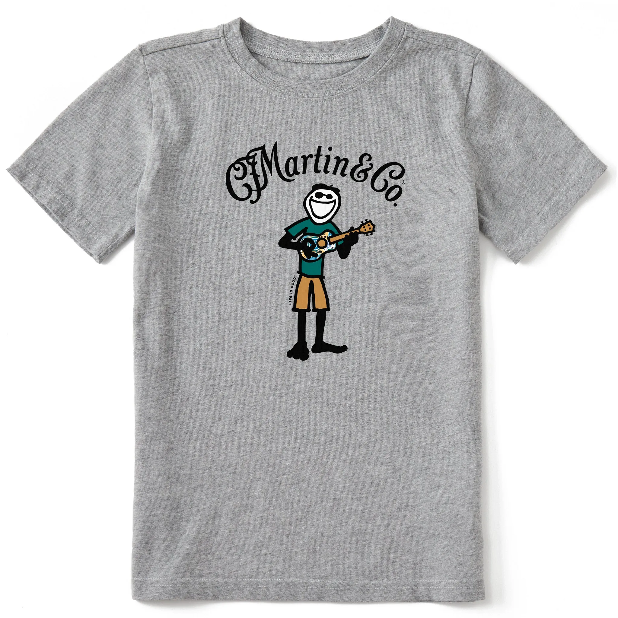 Kids Jake Martin Guitar Short Sleeve Crusher Tee Life is Good
