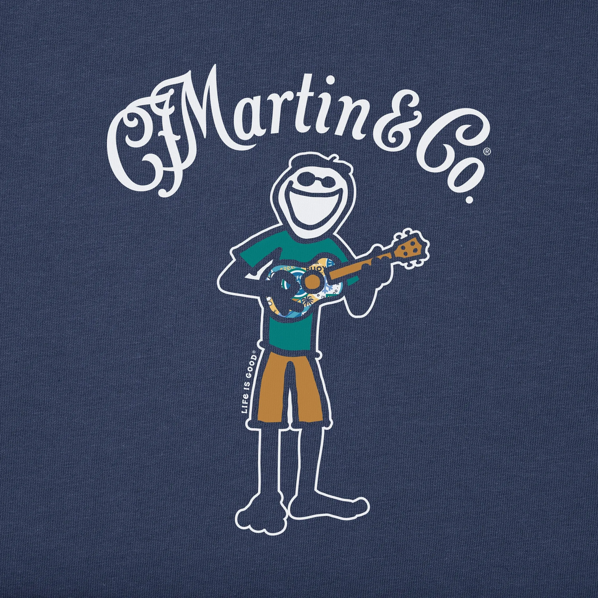 Kids Jake Martin Guitar Short Sleeve Crusher Tee Life is Good