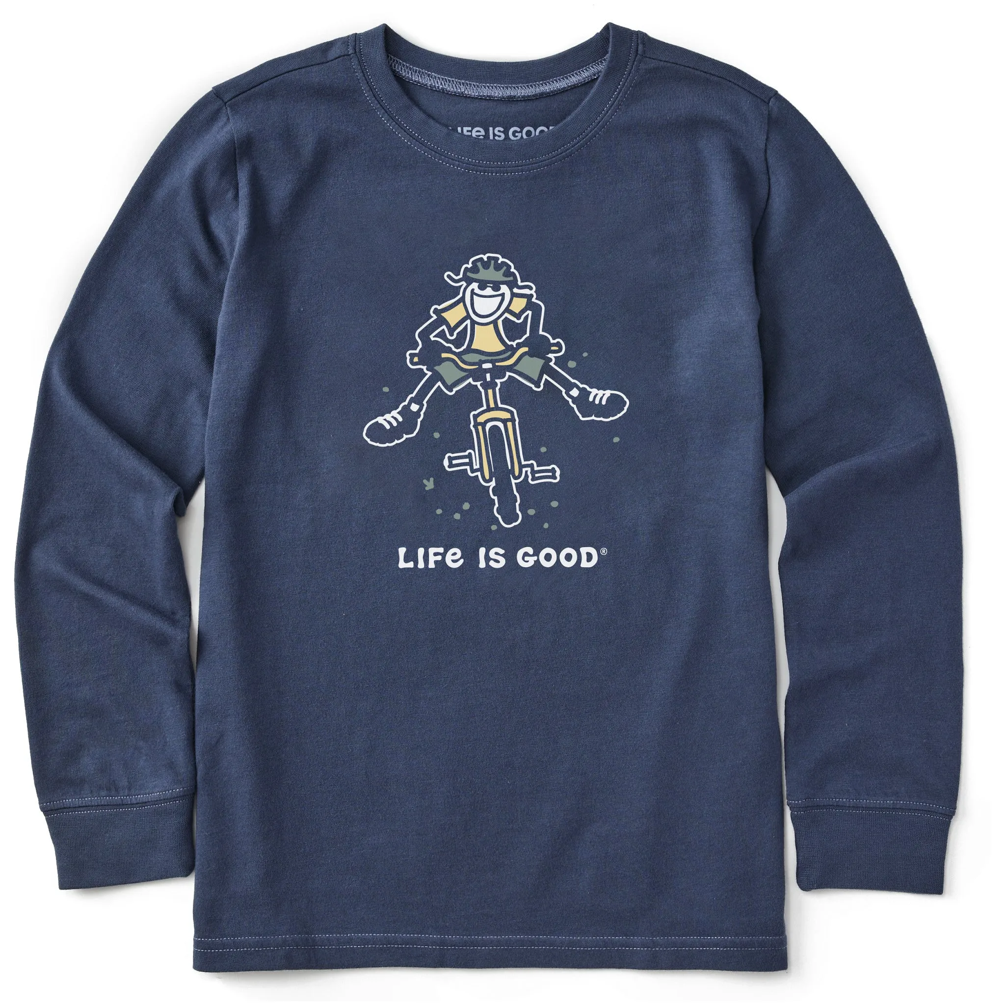 Kids Jake Mountain Bike Long Sleeve Crusher Tee Life is Good