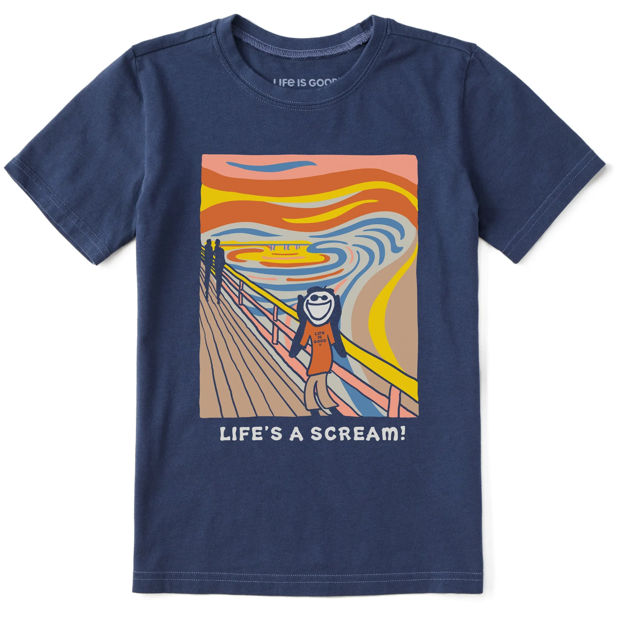 Kids Jake Scream Short Sleeve Crusher Tee Life is Good