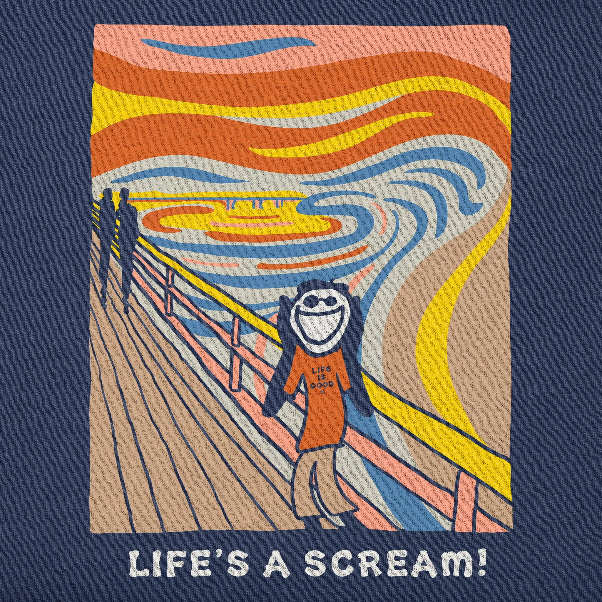 Kids Jake Scream Short Sleeve Crusher Tee Life is Good