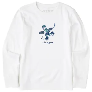 Kids Jake Slap Shot Long Sleeve Crusher Tee Life is Good
