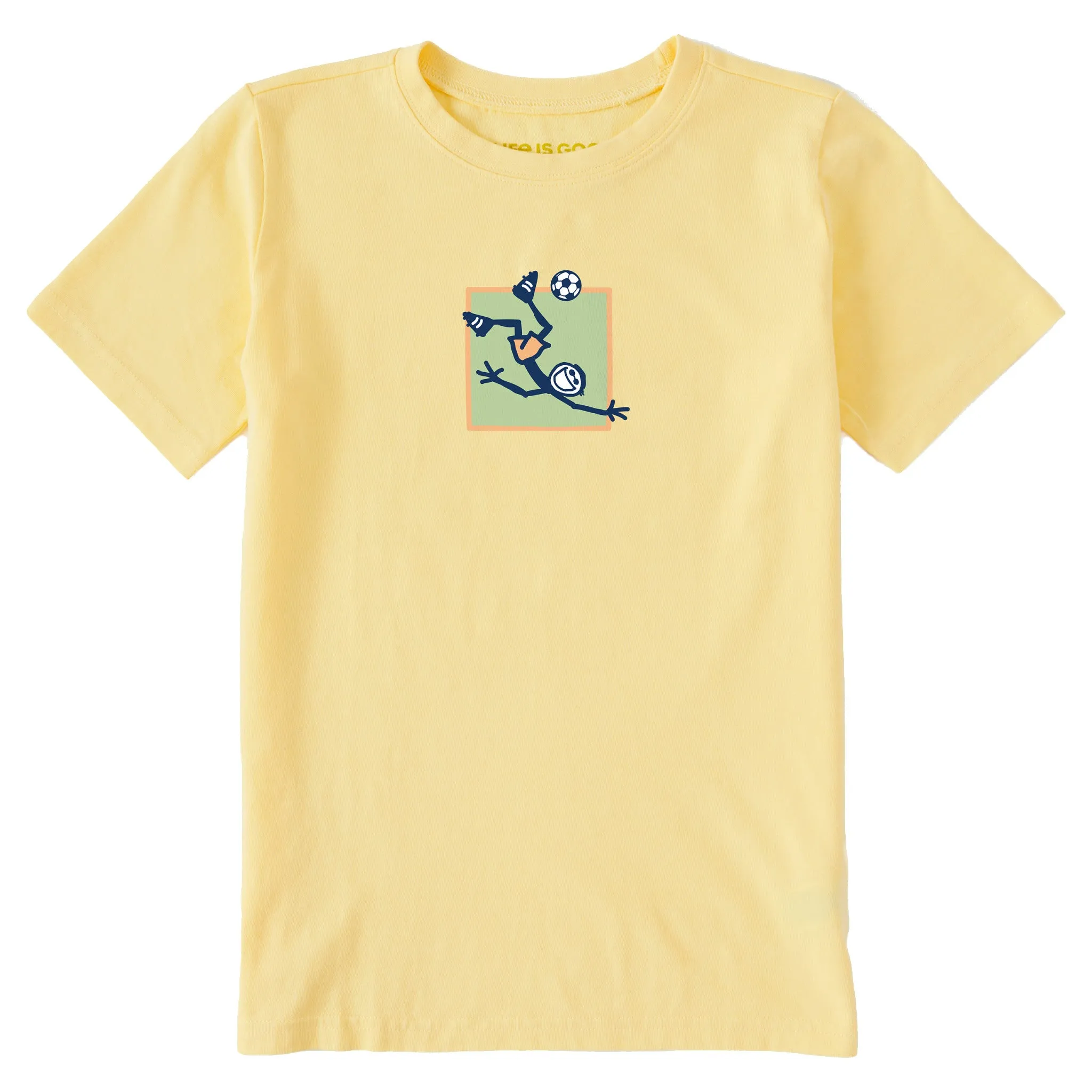 Kids Jake Soccer Square Short Sleeve Crusher Tee Life is Good