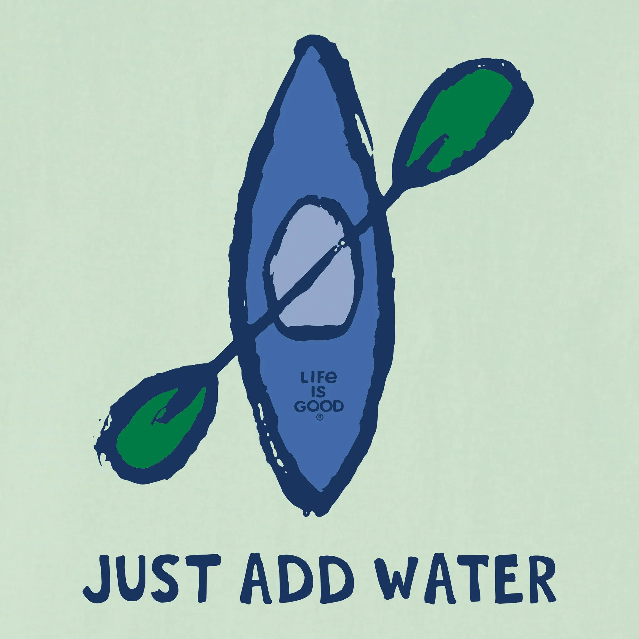 Kids Just Add Water Kayak Short Sleeve Crusher Tee Life is Good