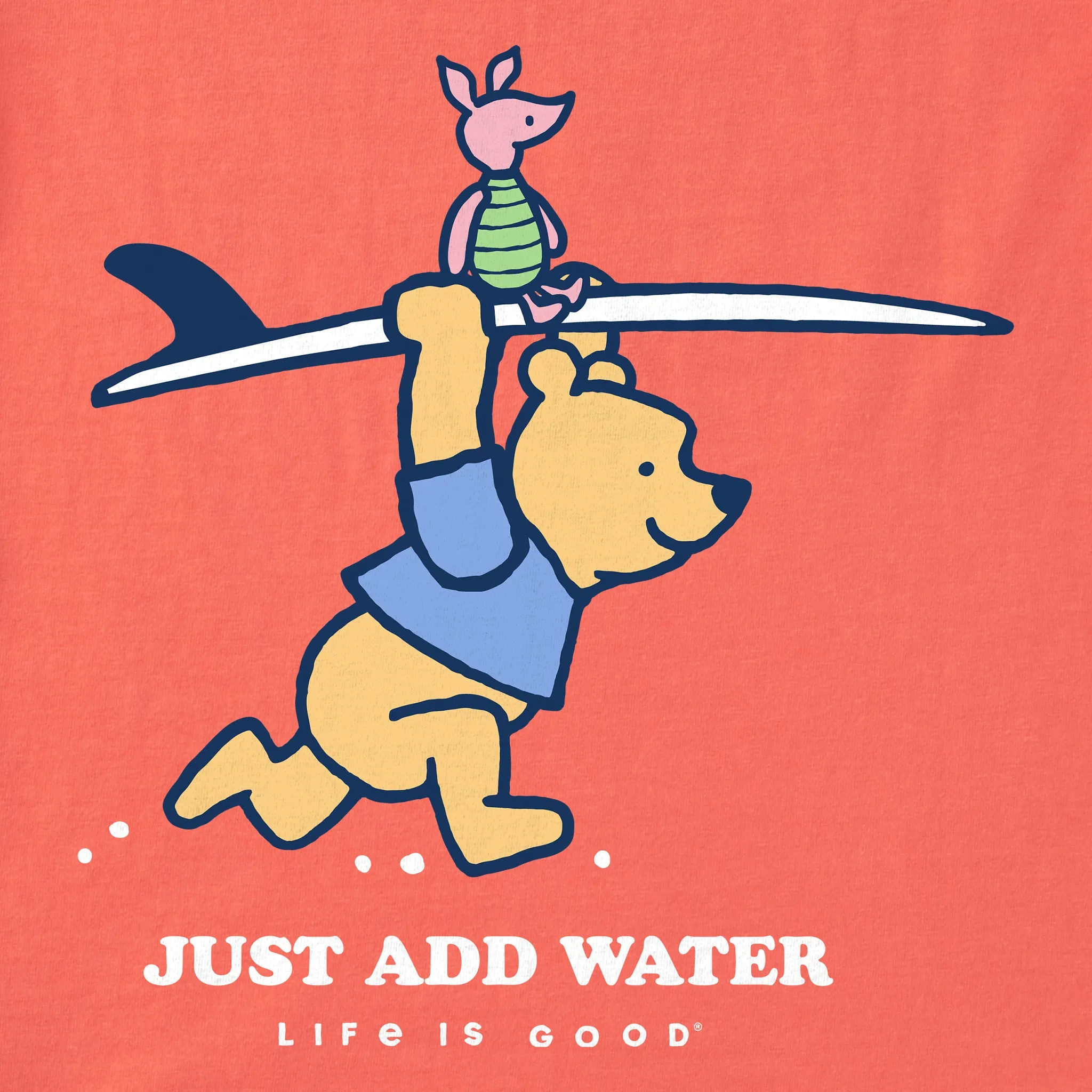 Kids Just Add Water Winnie & P Short Sleeve Crusher Tee Life is Good