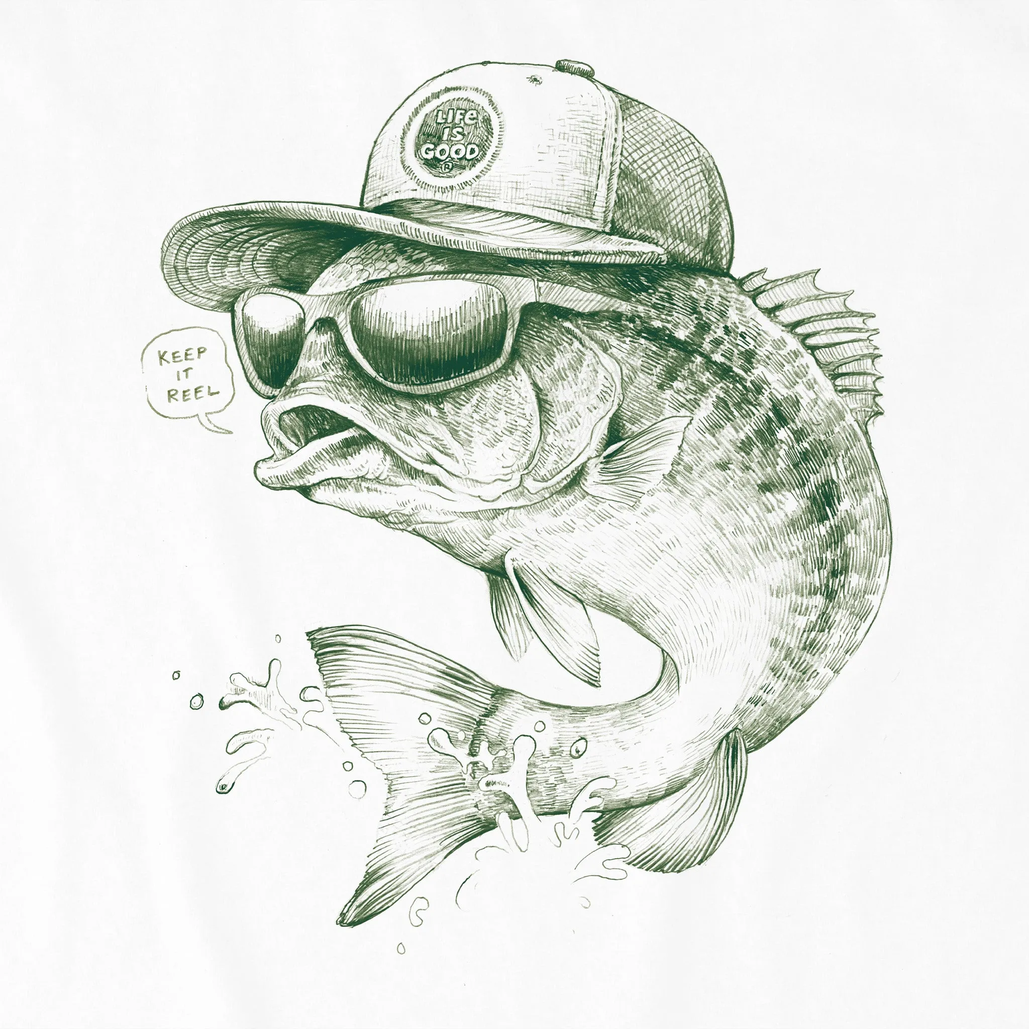 Kids Keep it Reel Short Sleeve Crusher Tee Life is Good