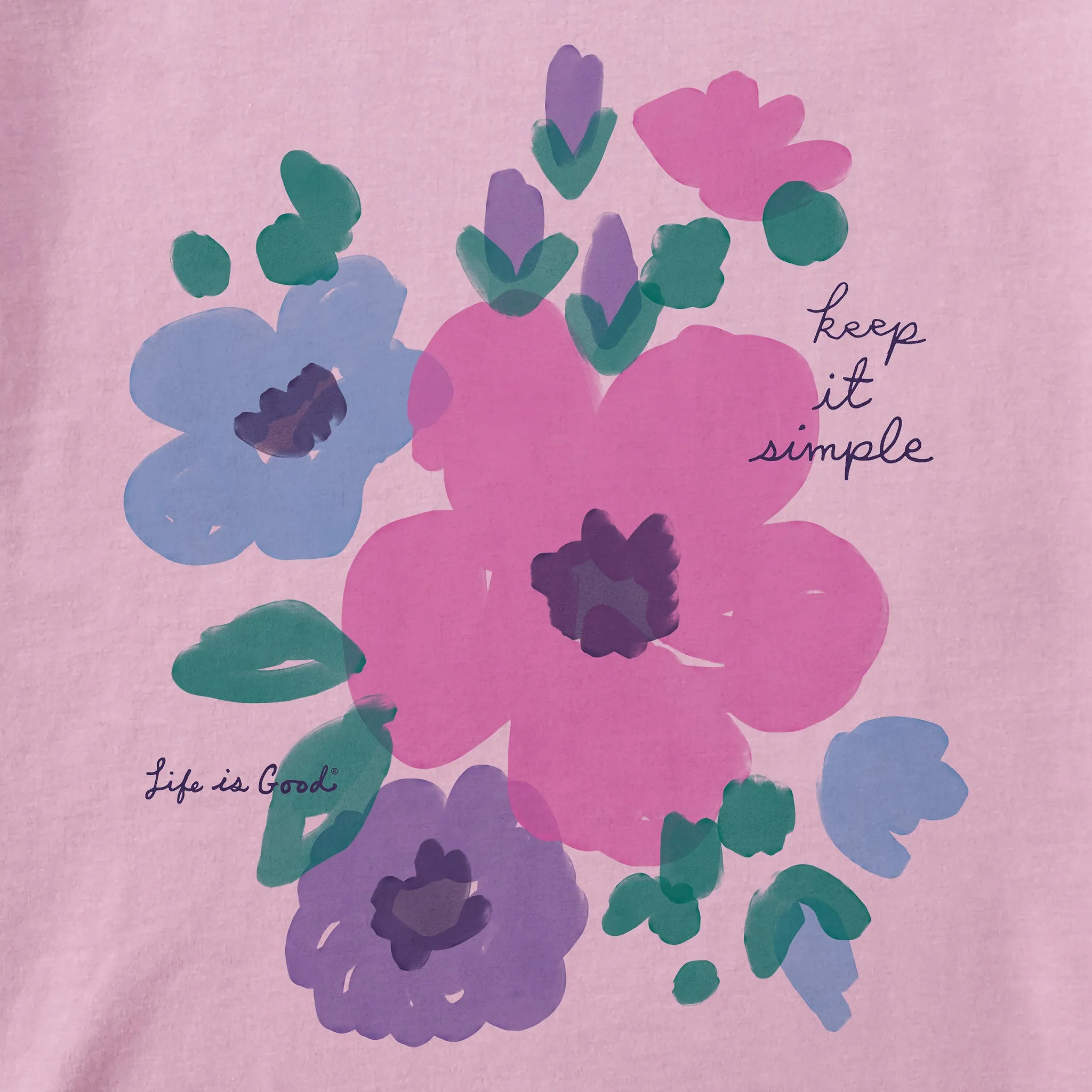 Kids Keep it Simple Waterflowers Short Sleeve Crusher Tee Life is Good