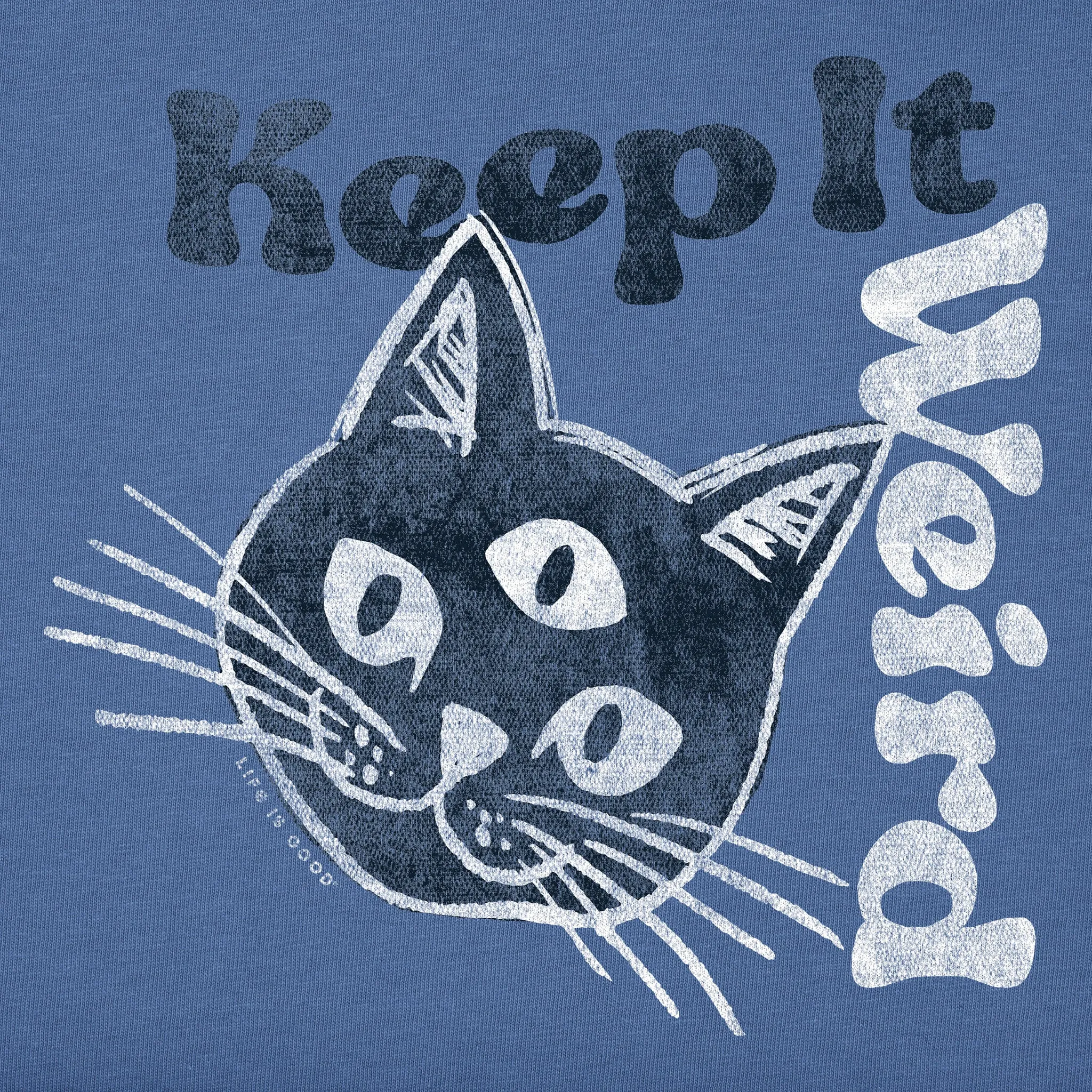 Kids Keep it Weird Cat Short Sleeve Crusher Tee Life is Good