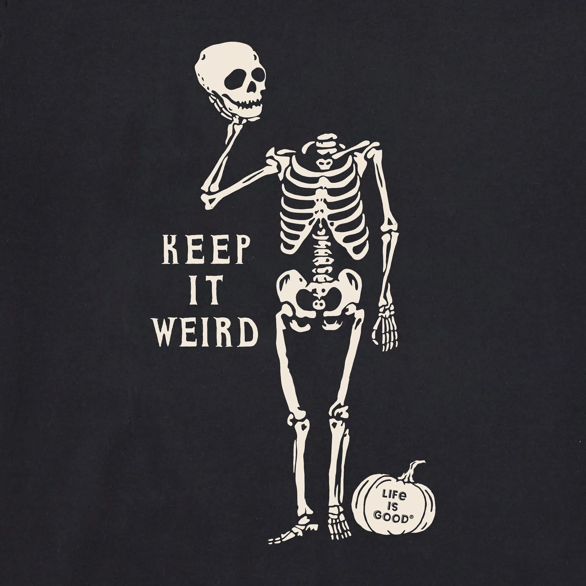 Kids Keep it Weird Skeleton Long Sleeve Crusher Tee Life is Good