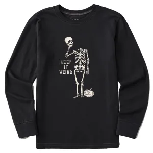 Kids Keep it Weird Skeleton Long Sleeve Crusher Tee Life is Good