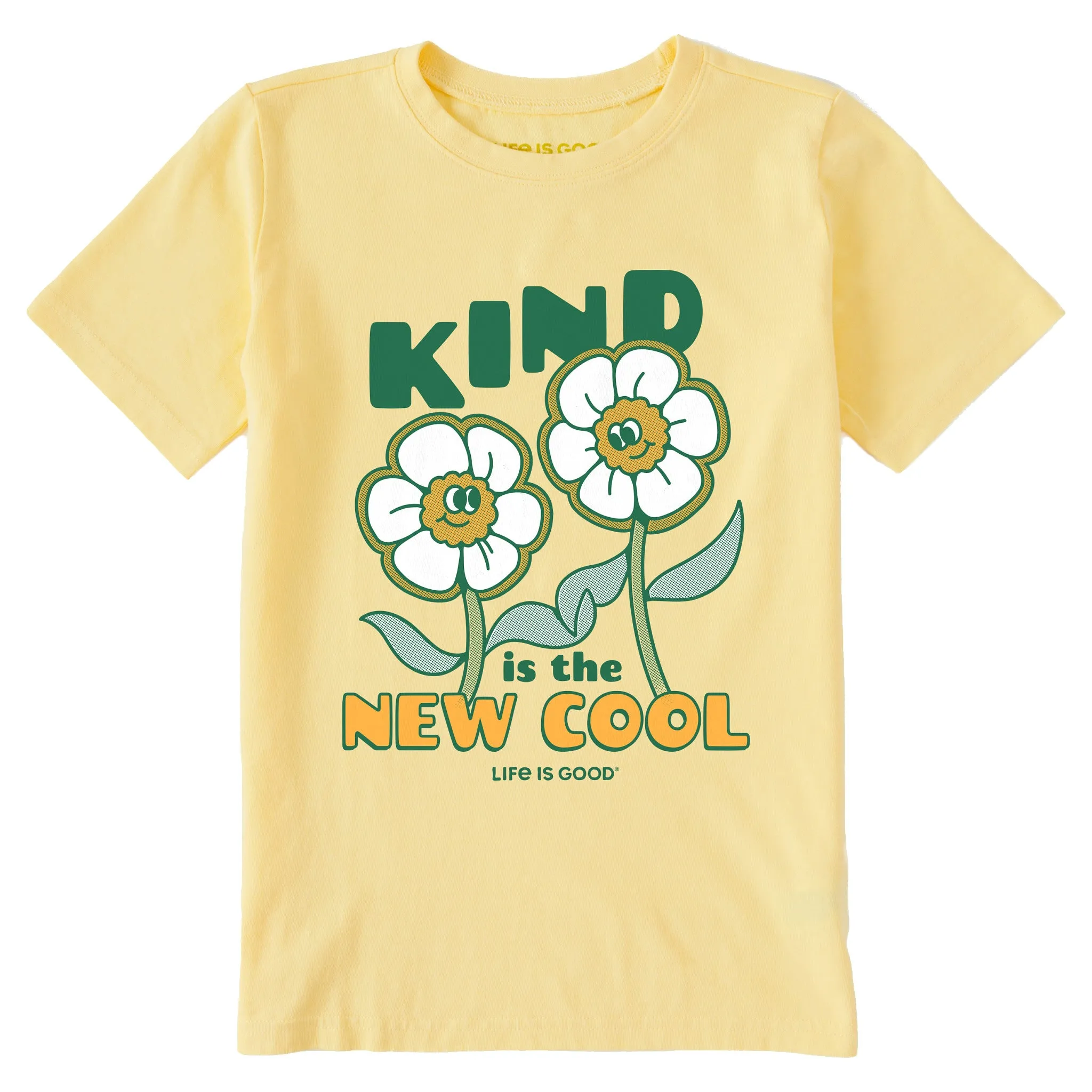 Kids Kind is the New Cool Flowers Short Sleeve Crusher Tee Life is Good