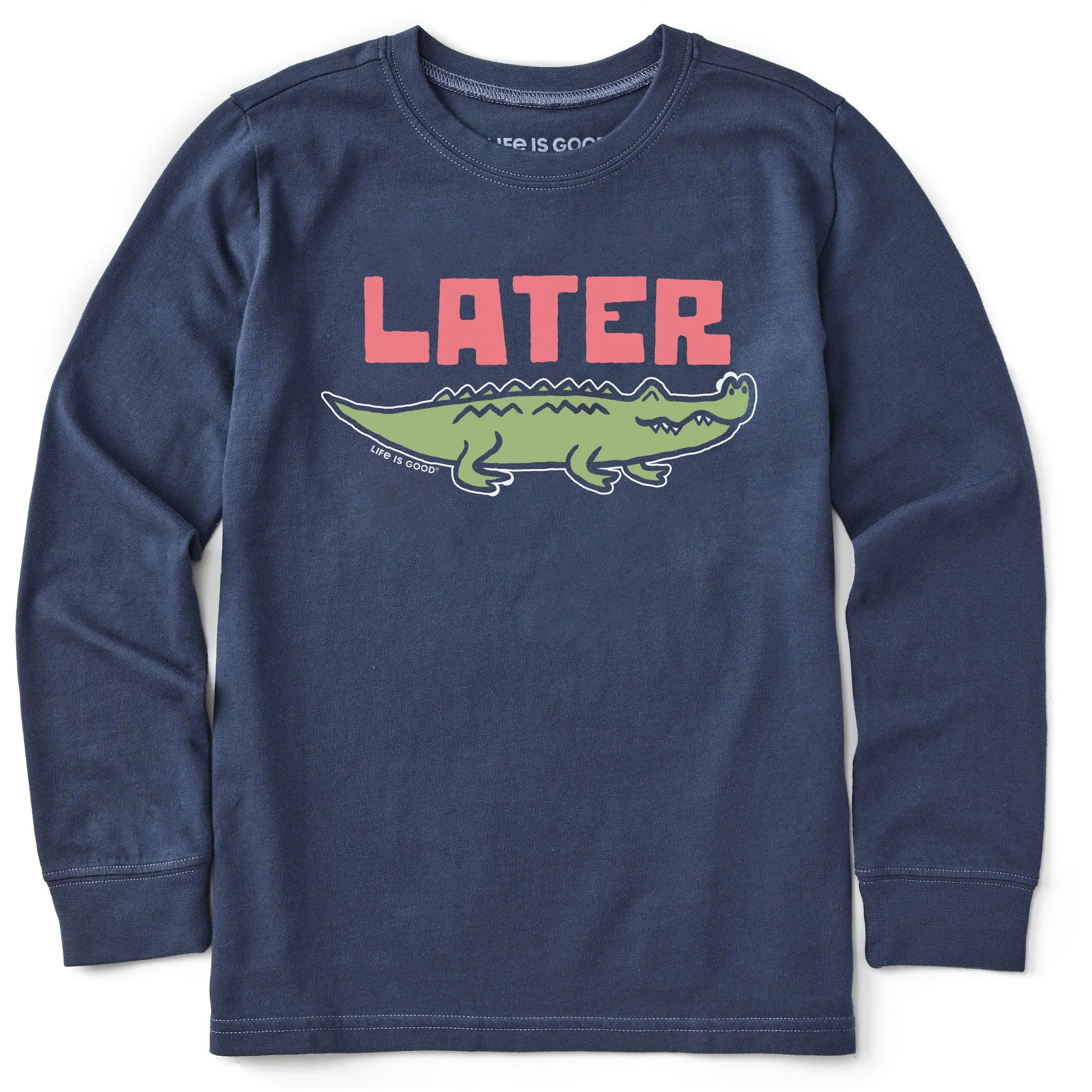 Kids Later Gator Long Sleeve Crusher Tee Life is Good