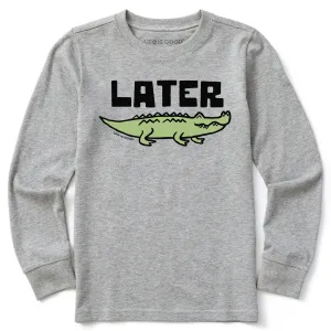 Kids Later Gator Long Sleeve Crusher Tee Life is Good